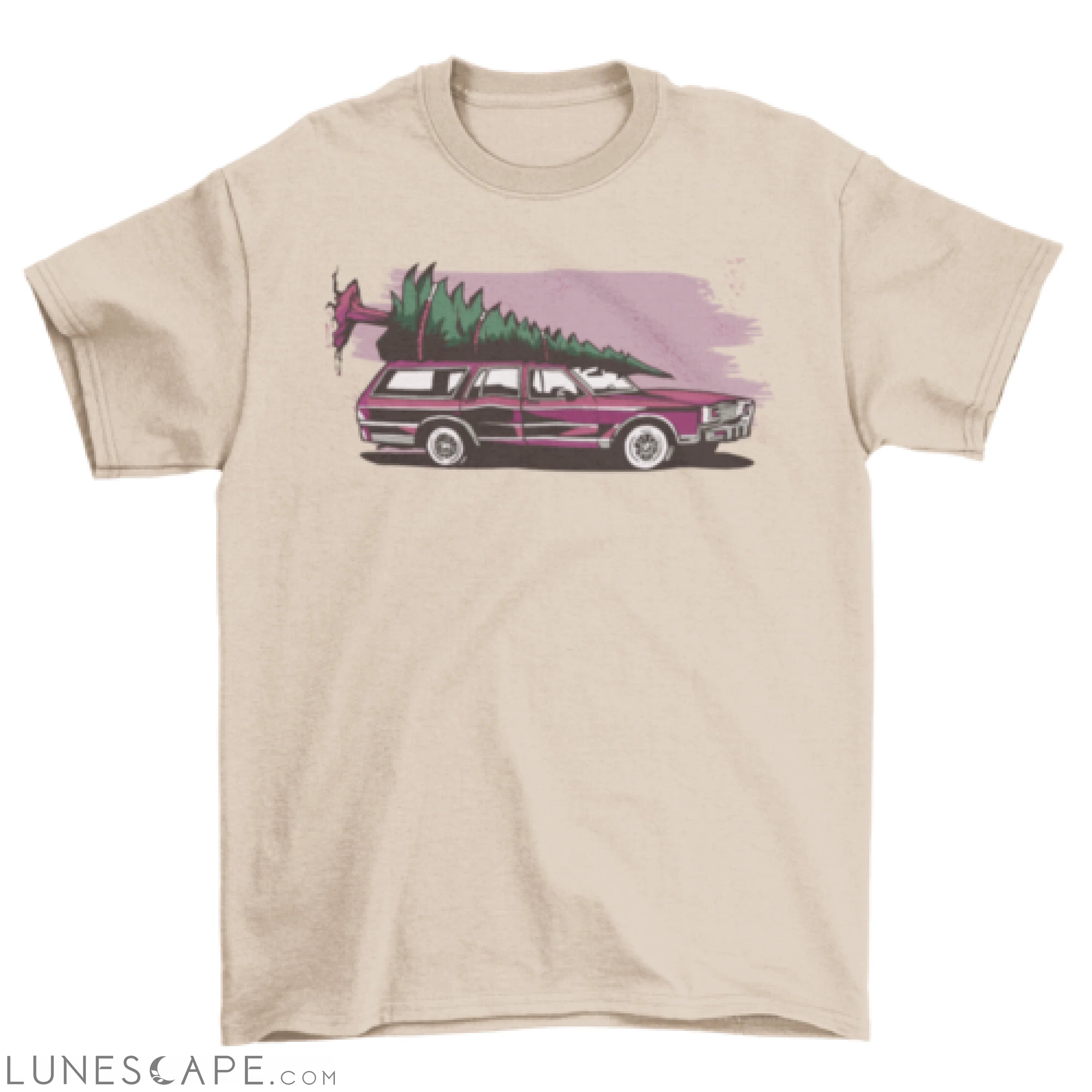 Christmas Car Tree T-shirt LUNESCAPE