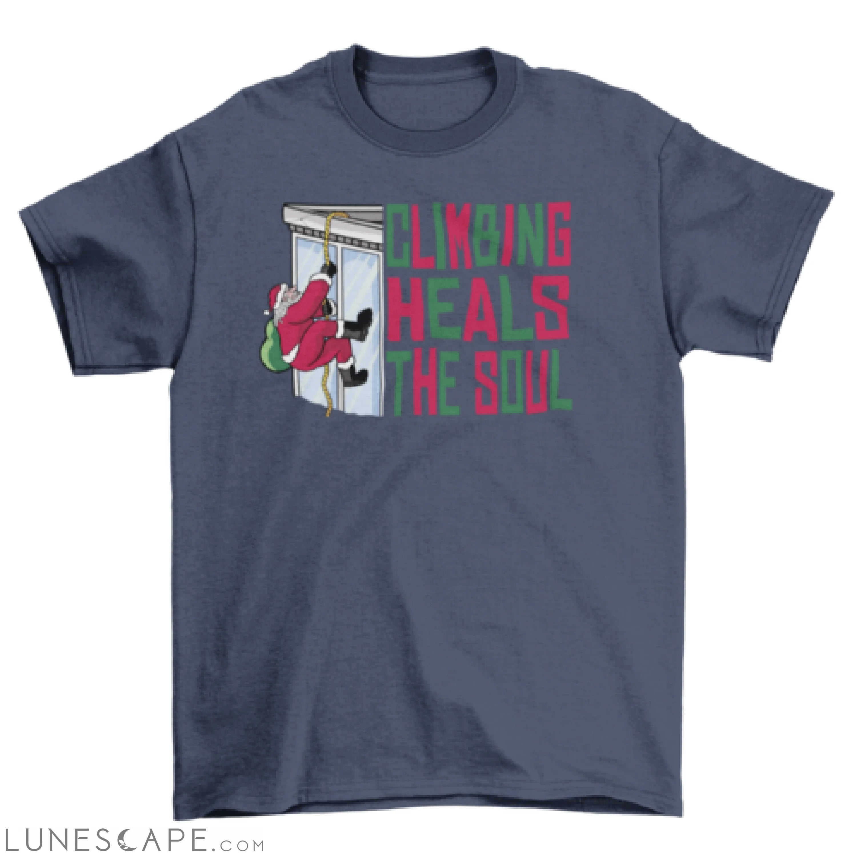 Christmas climbing t-shirt LUNESCAPE