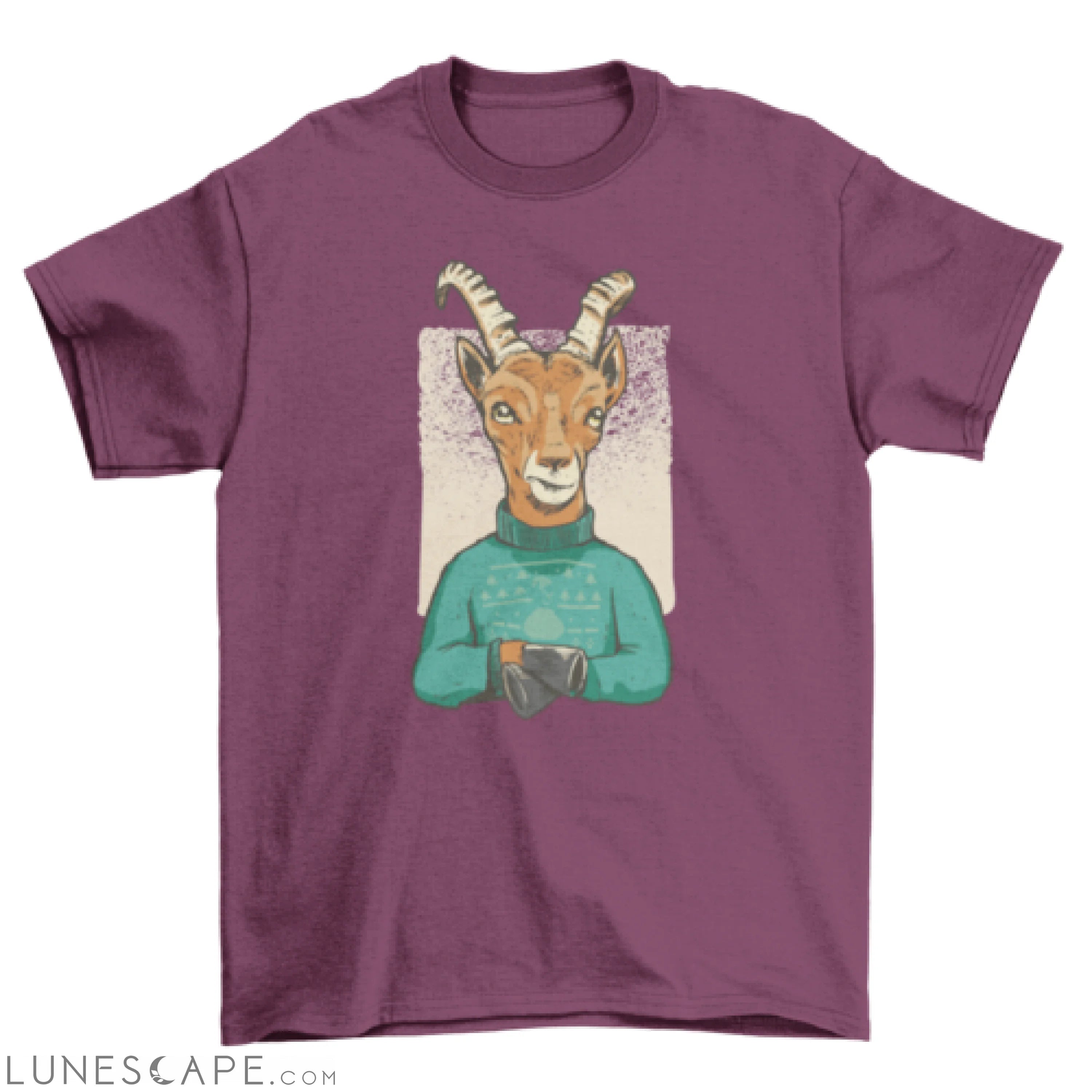 Christmas gazelle character t-shirt LUNESCAPE