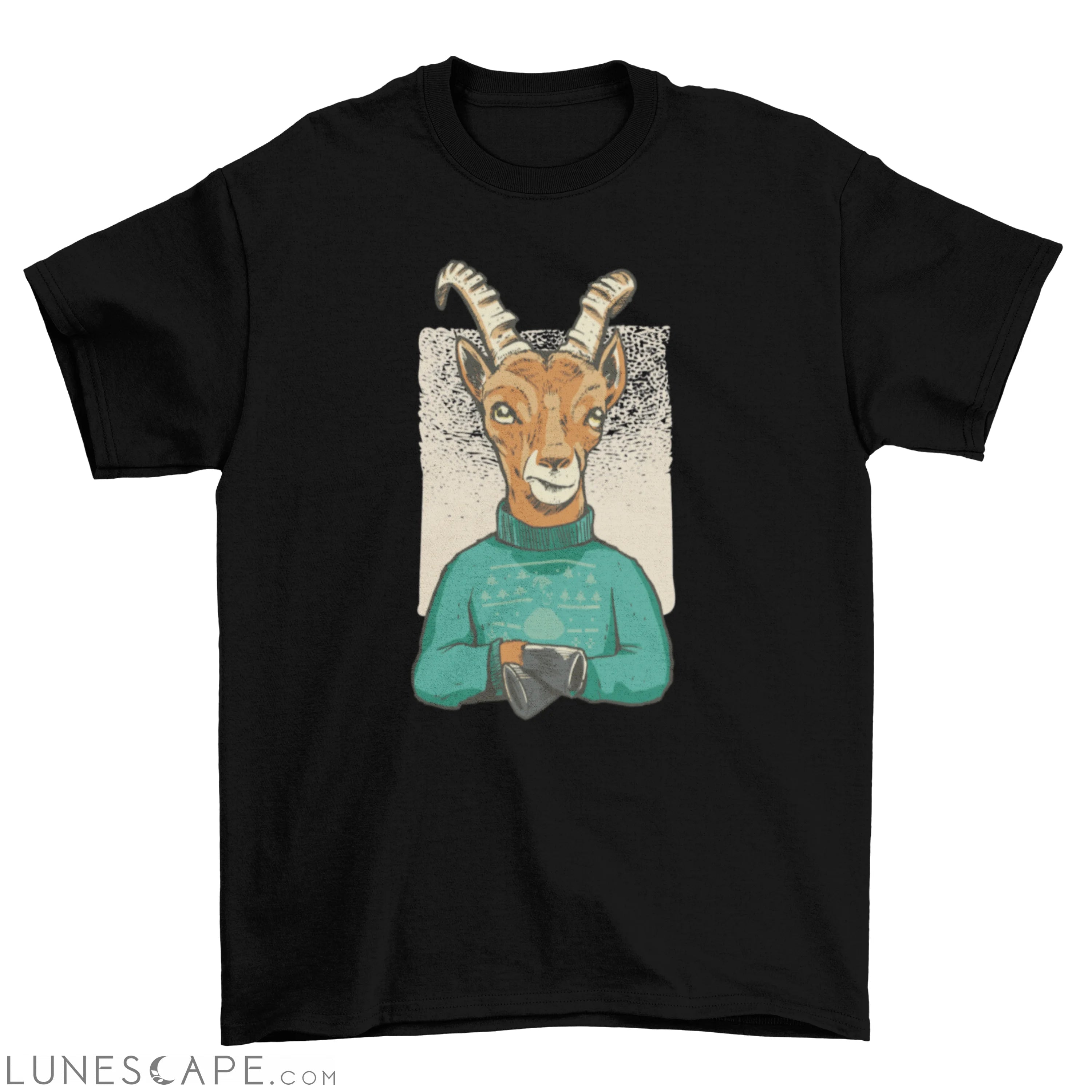 Christmas gazelle character t-shirt LUNESCAPE