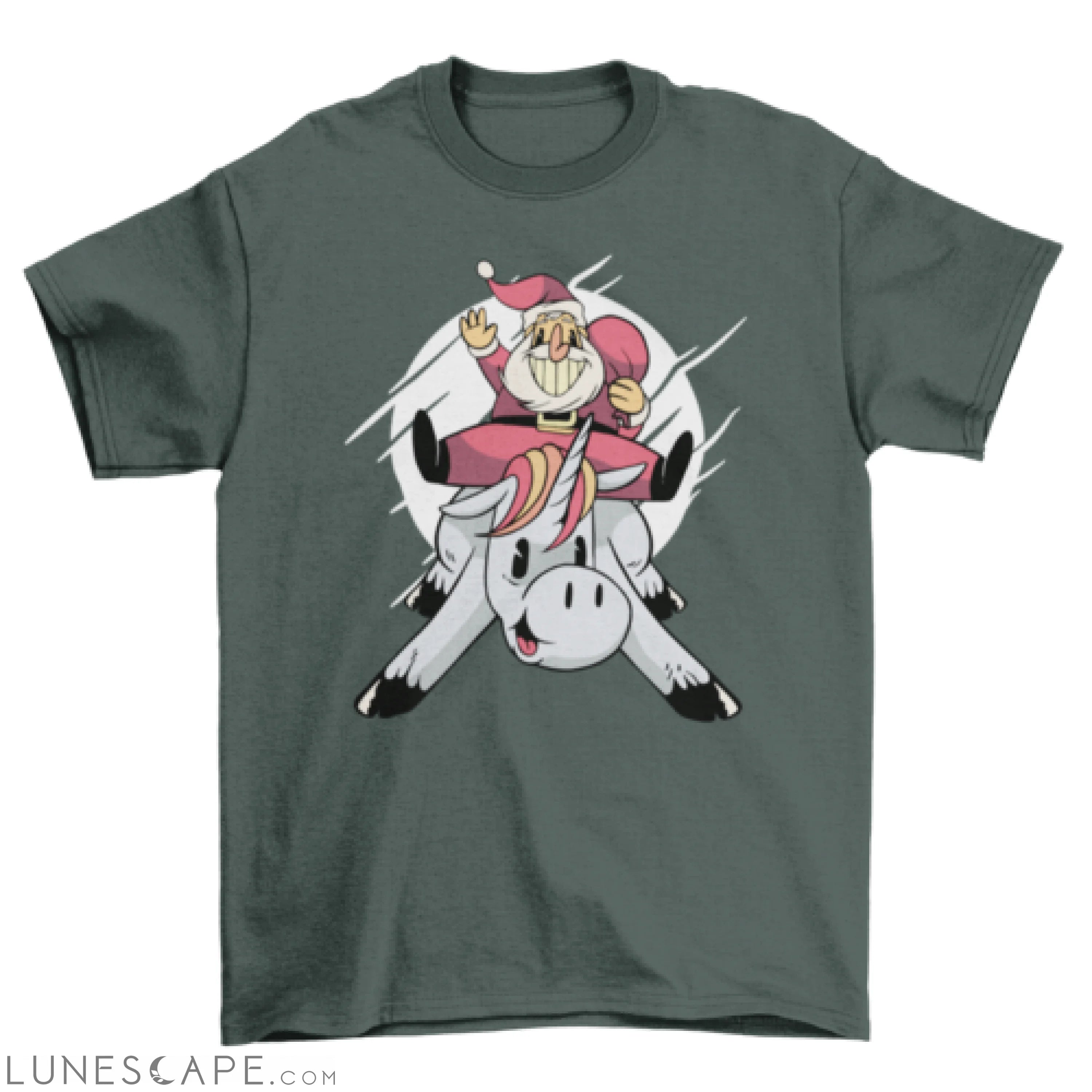 Christmas on unicorn t-shirt LUNESCAPE