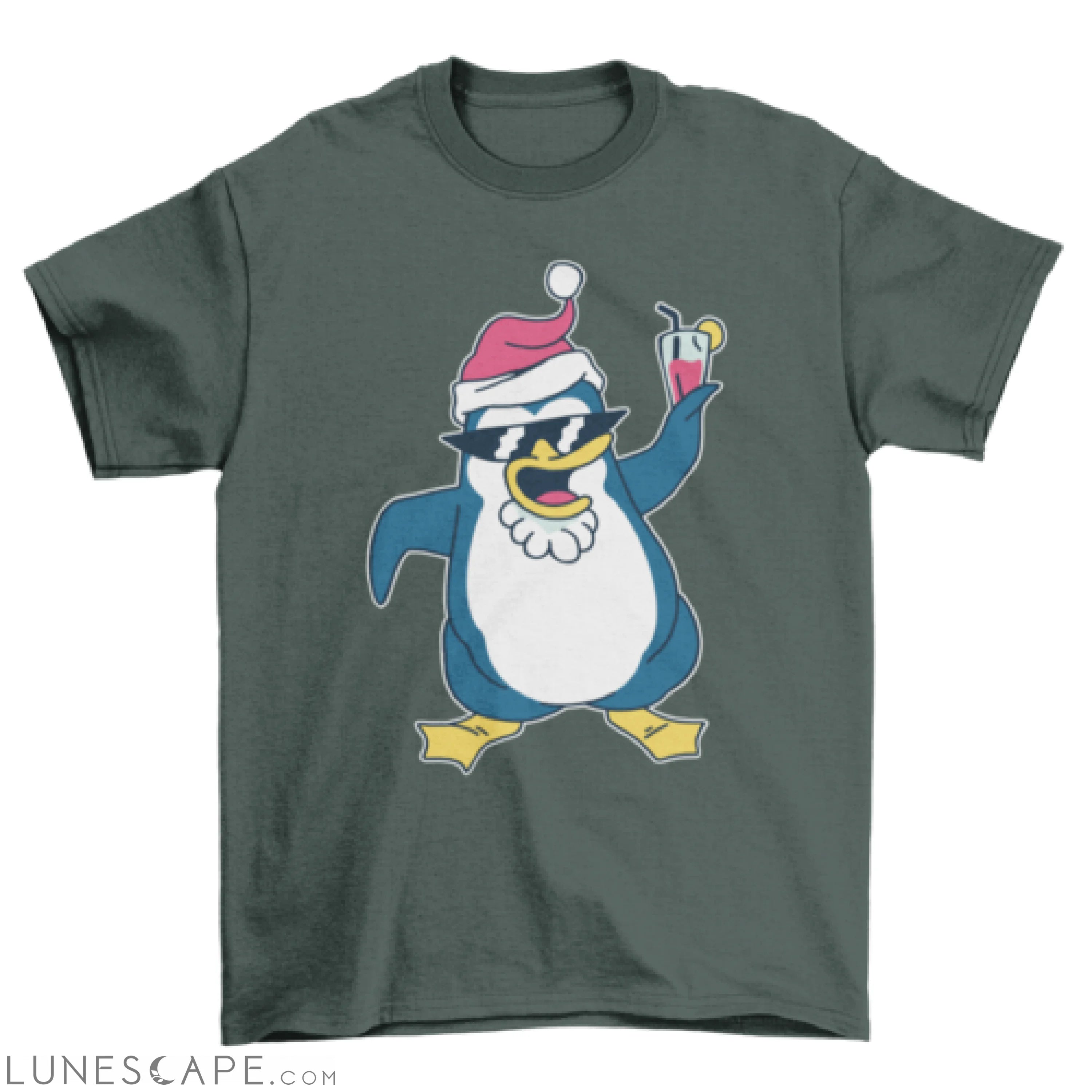 Christmas penguin t-shirt LUNESCAPE