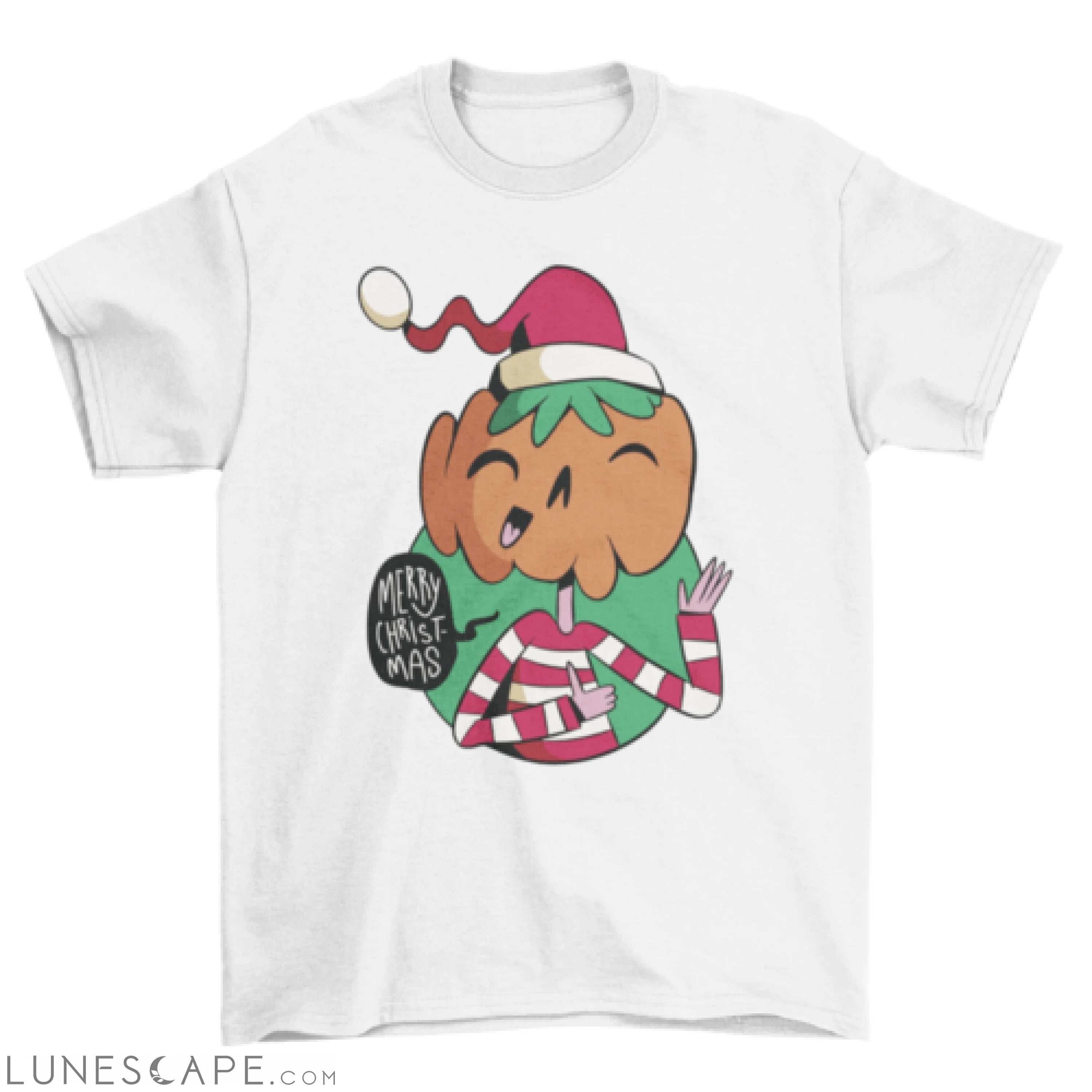 Christmas pumpkin head t-shirt LUNESCAPE
