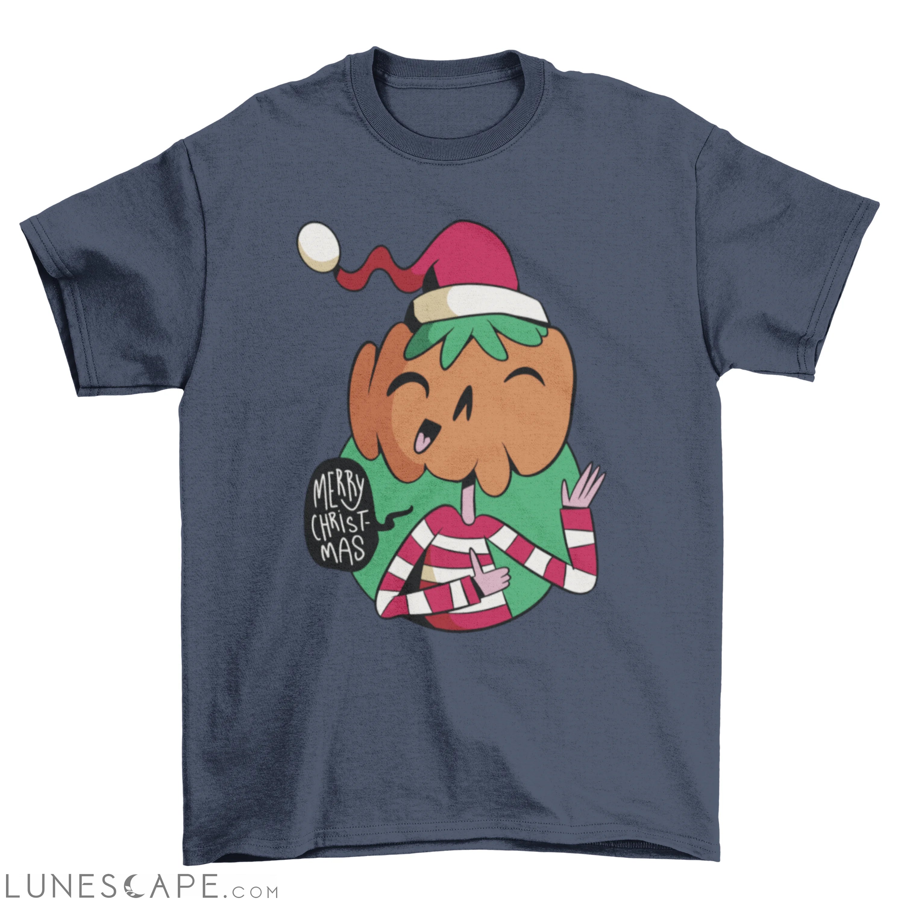 Christmas pumpkin head t-shirt LUNESCAPE