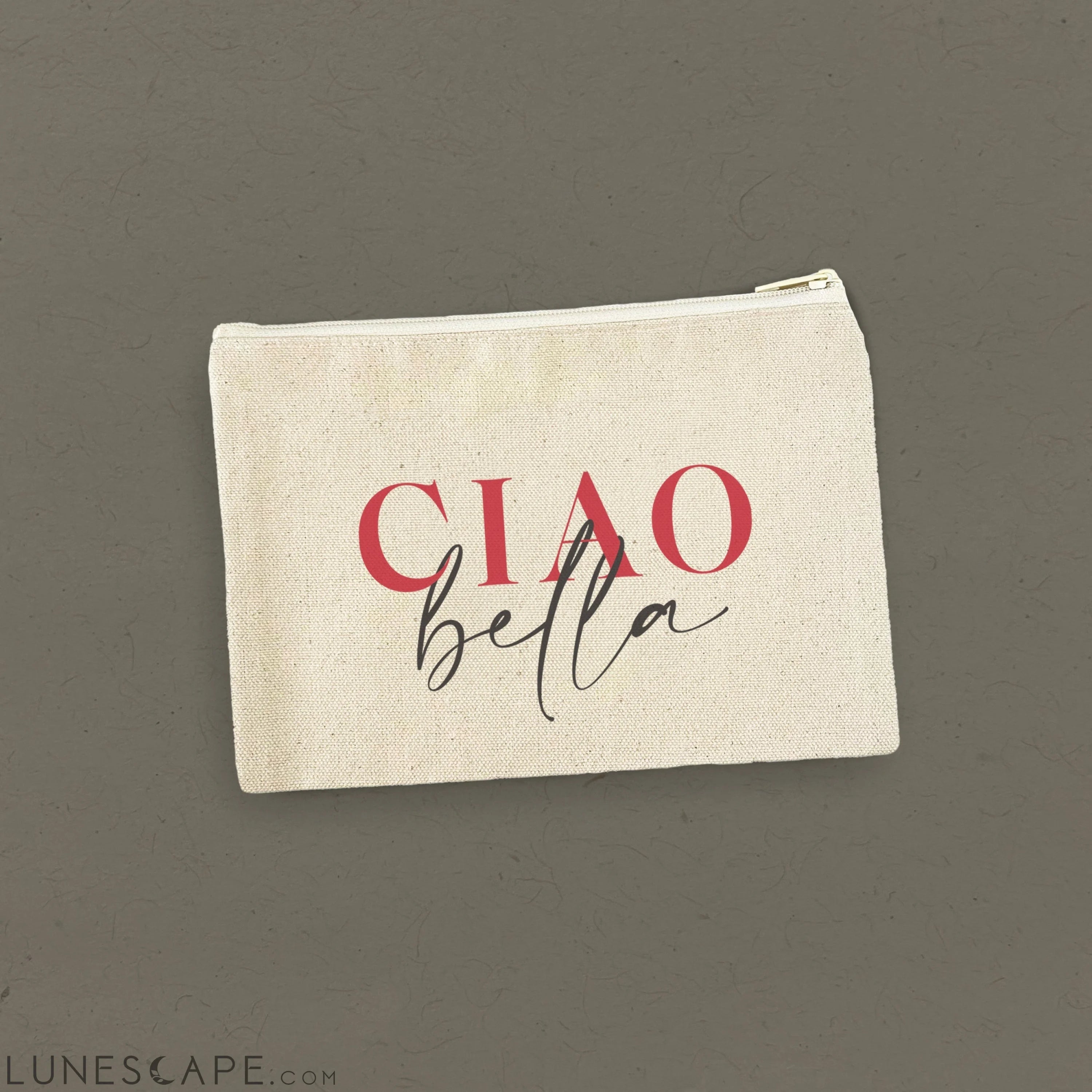 Ciao Bella - Canvas Zipper Pouch LUNESCAPE