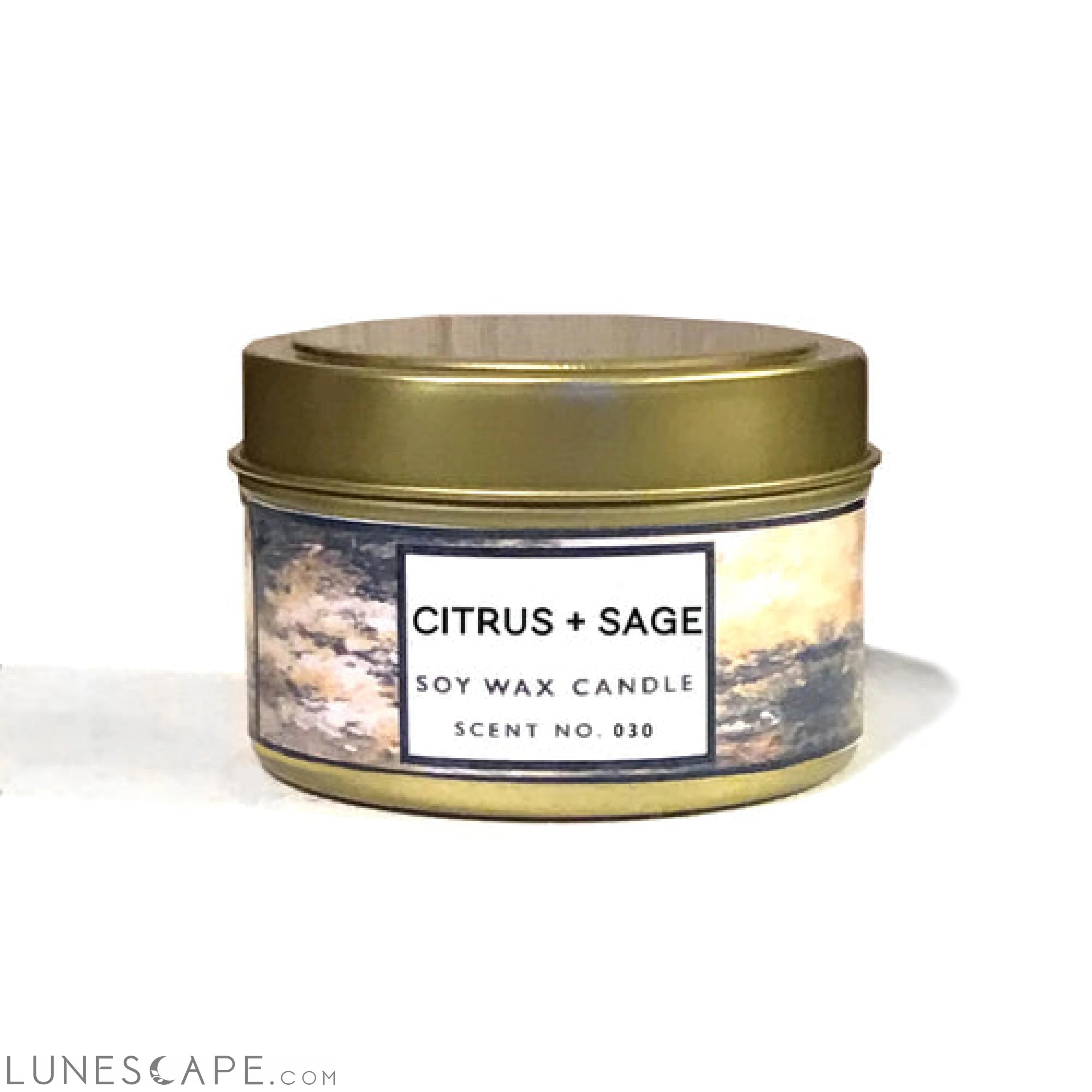 Citrus + Sage Soy Wax Candle LUNESCAPE