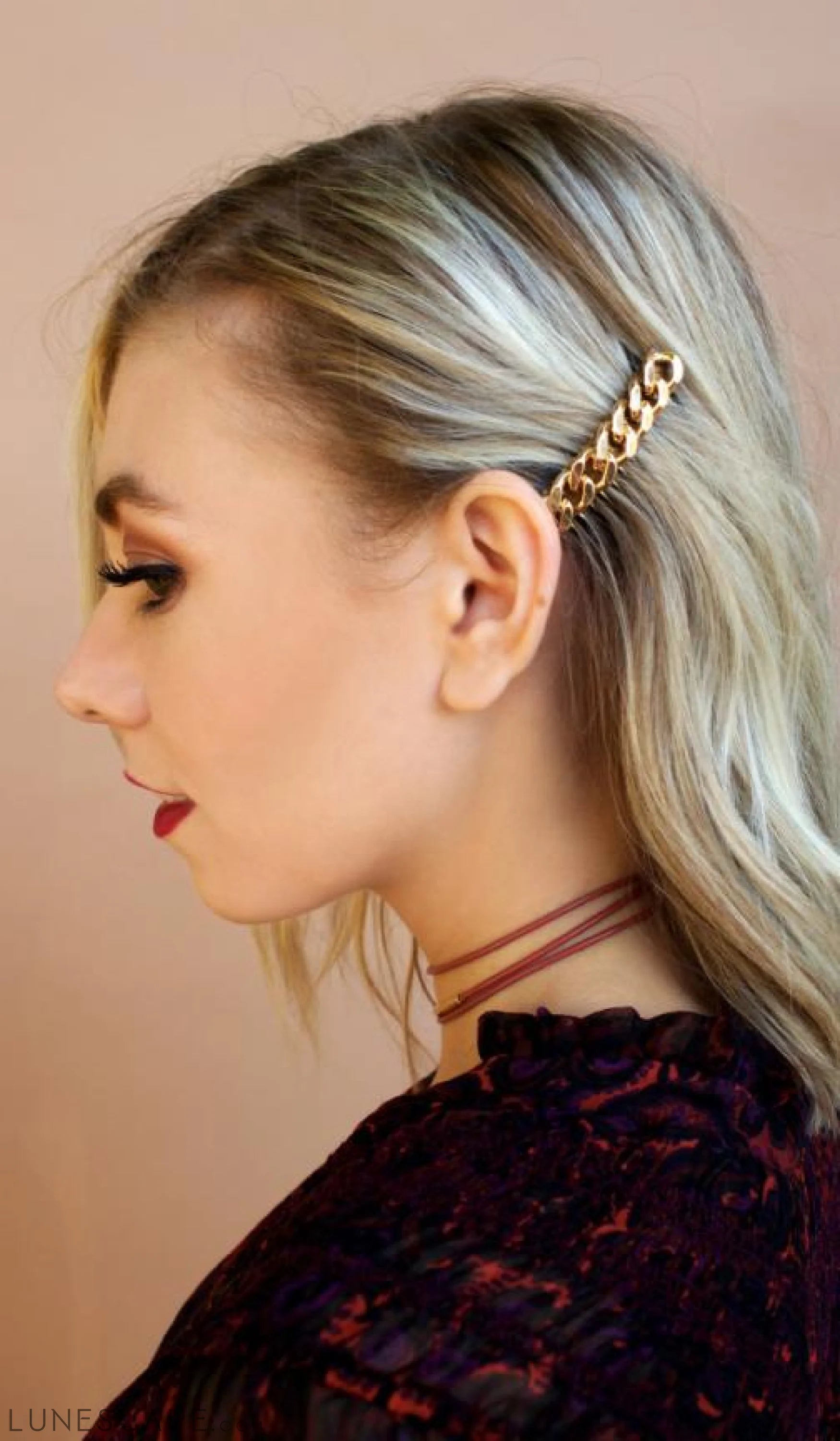 Classic Chain Hair Comb | Rhodium LUNESCAPE