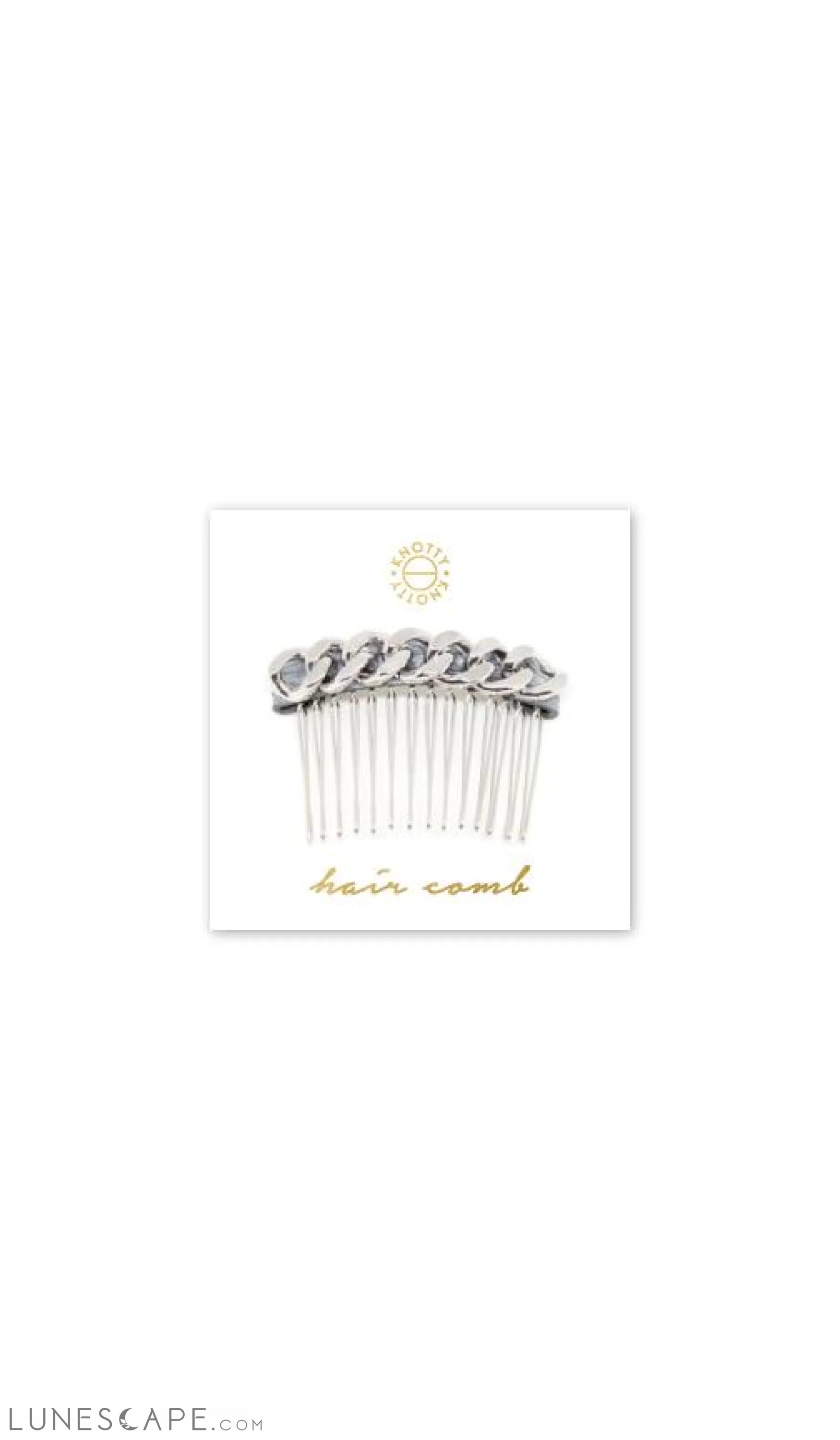 Classic Chain Hair Comb | Rhodium LUNESCAPE