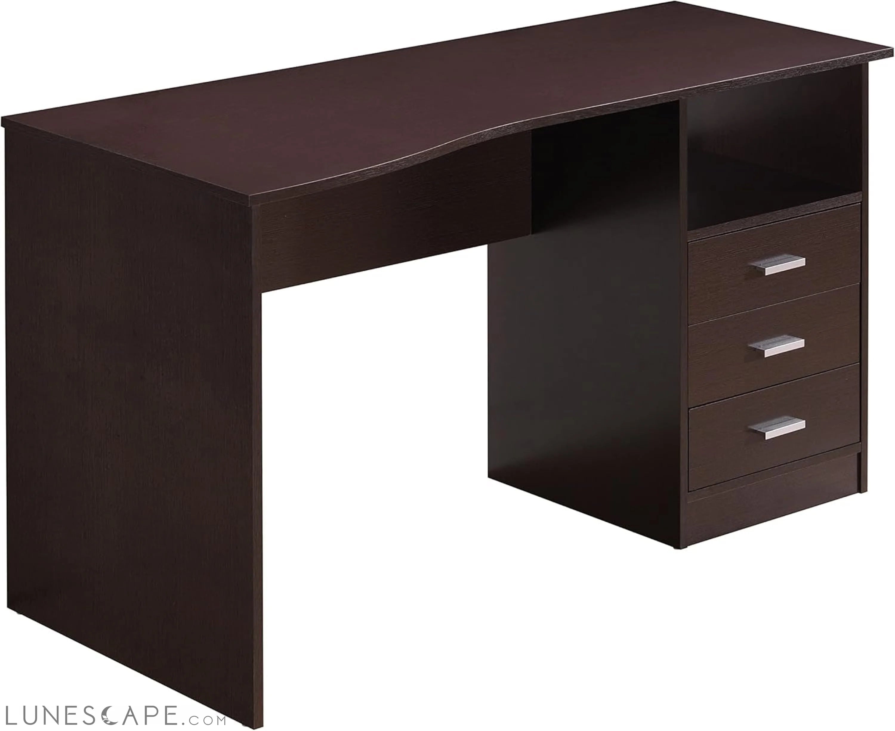 Classic Computer Desk with Multiple Drawers, 29.5" X 23.6" X 51.2", LUNESCAPE