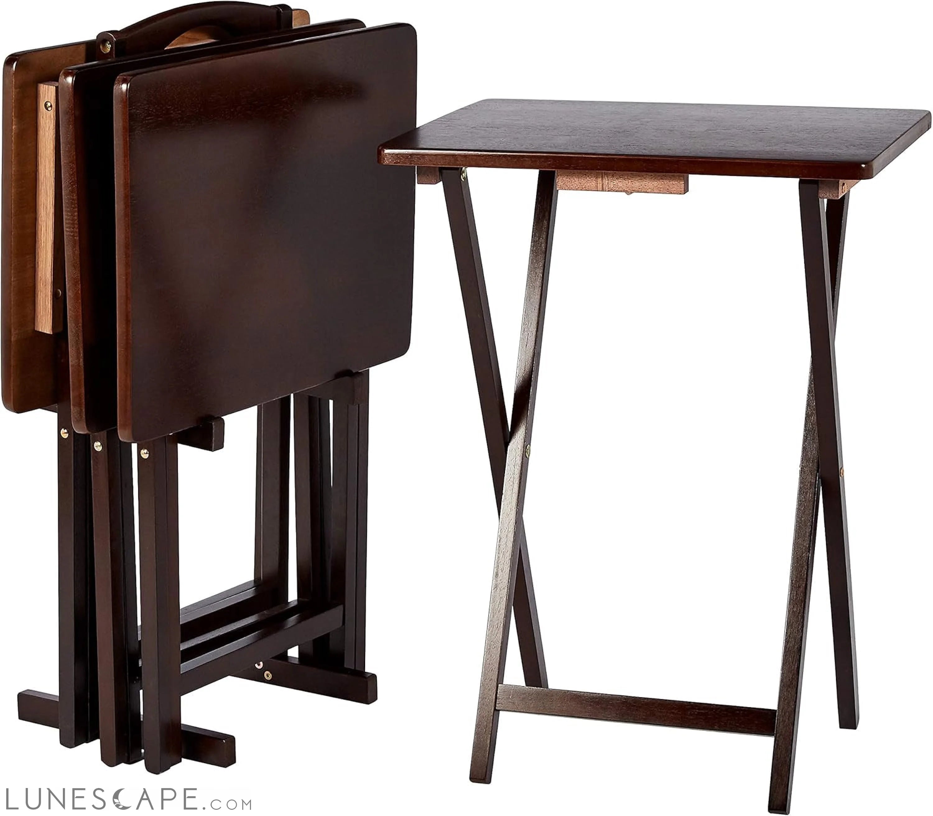 Classic Foldable Portable TV Dinner Rectangular Folding Tray Table LUNESCAPE