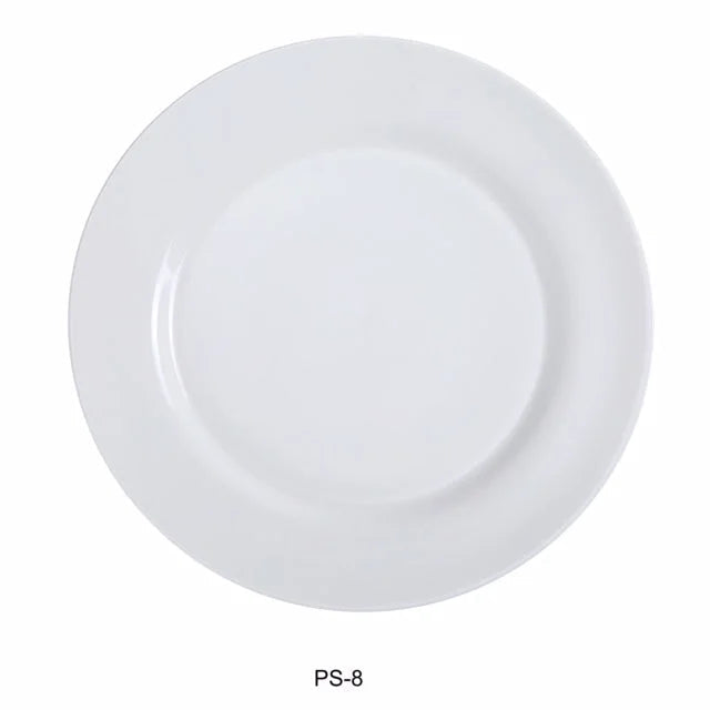 Classic Round White Dinner Plate LUNESCAPE
