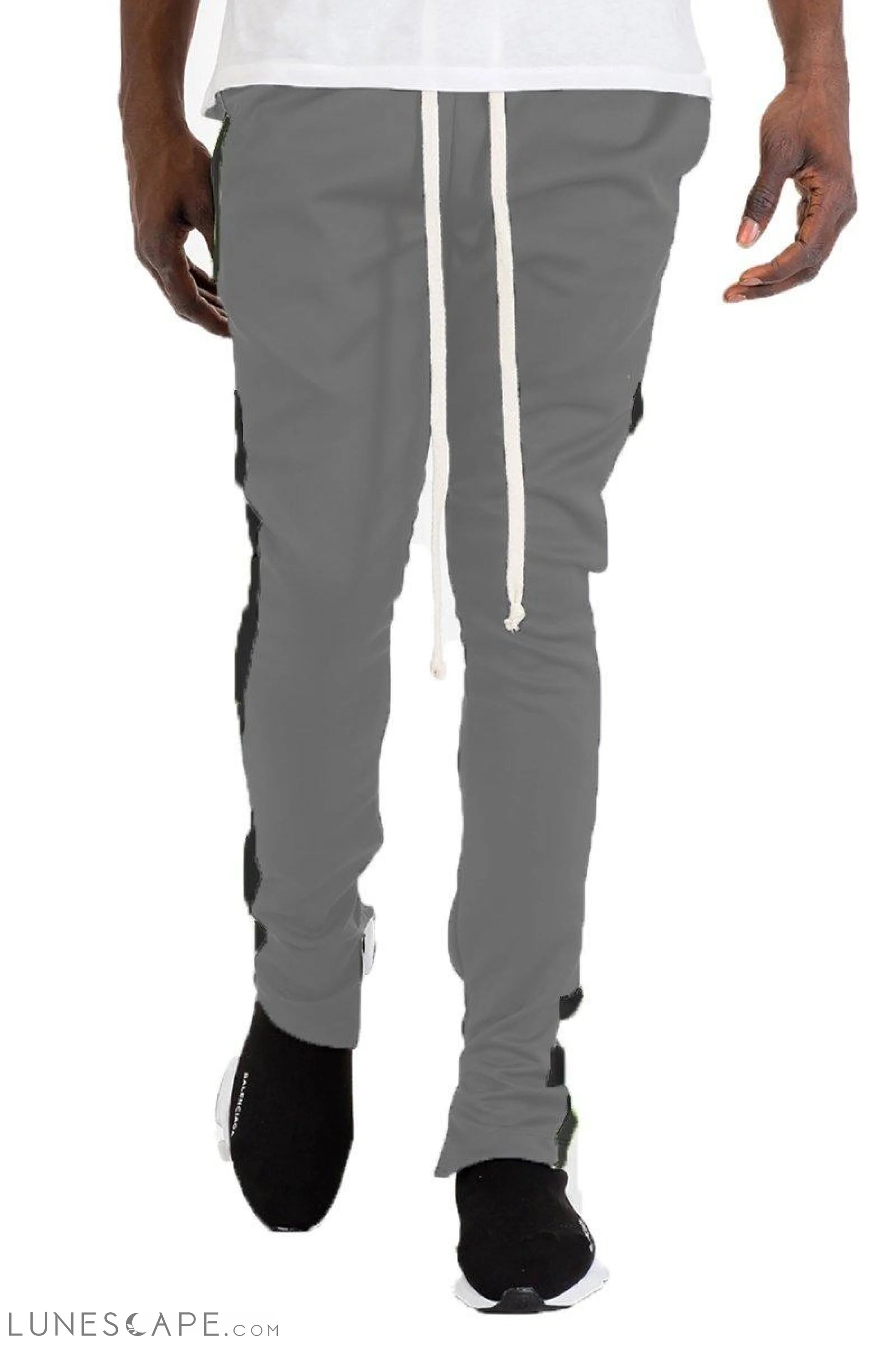 CLASSIC SLIM FIT TRACK PANTS - BLACK STRIPE LUNESCAPE