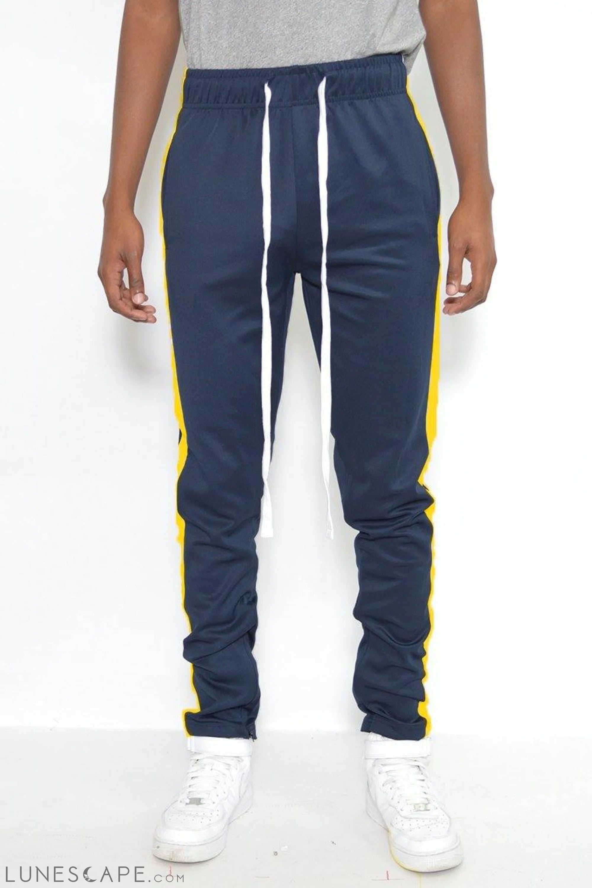 CLASSIC SLIM FIT TRACK PANTS - DARK BLUE LUNESCAPE