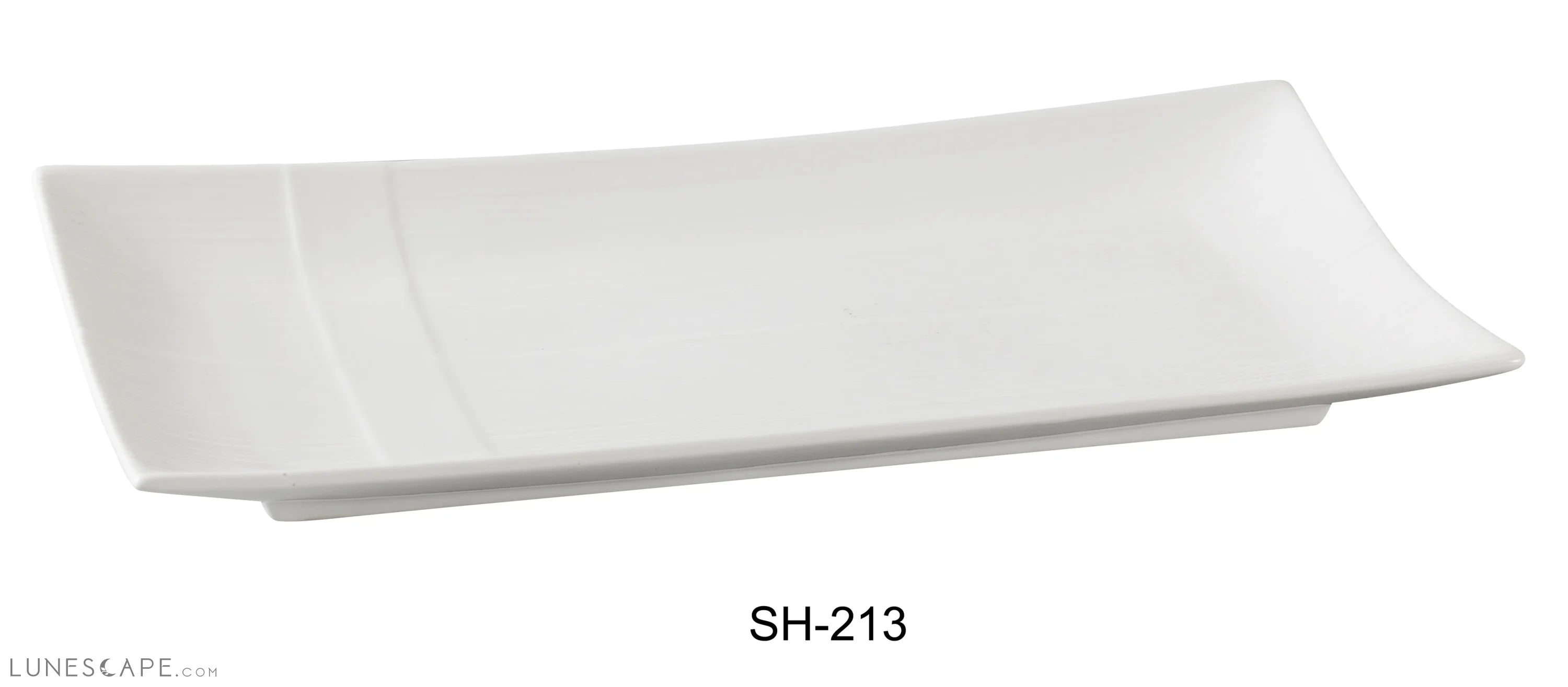 Classic White Rectangular Dinner Plate LUNESCAPE