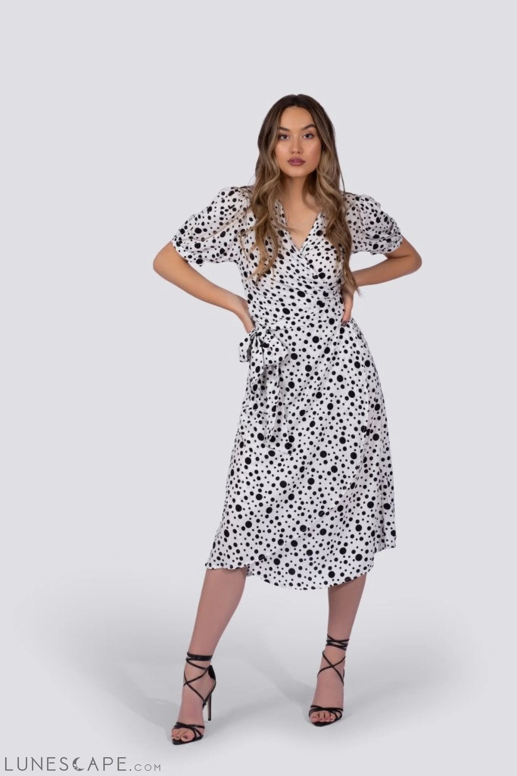 Coco Dress - White Polka Dot LUNESCAPE