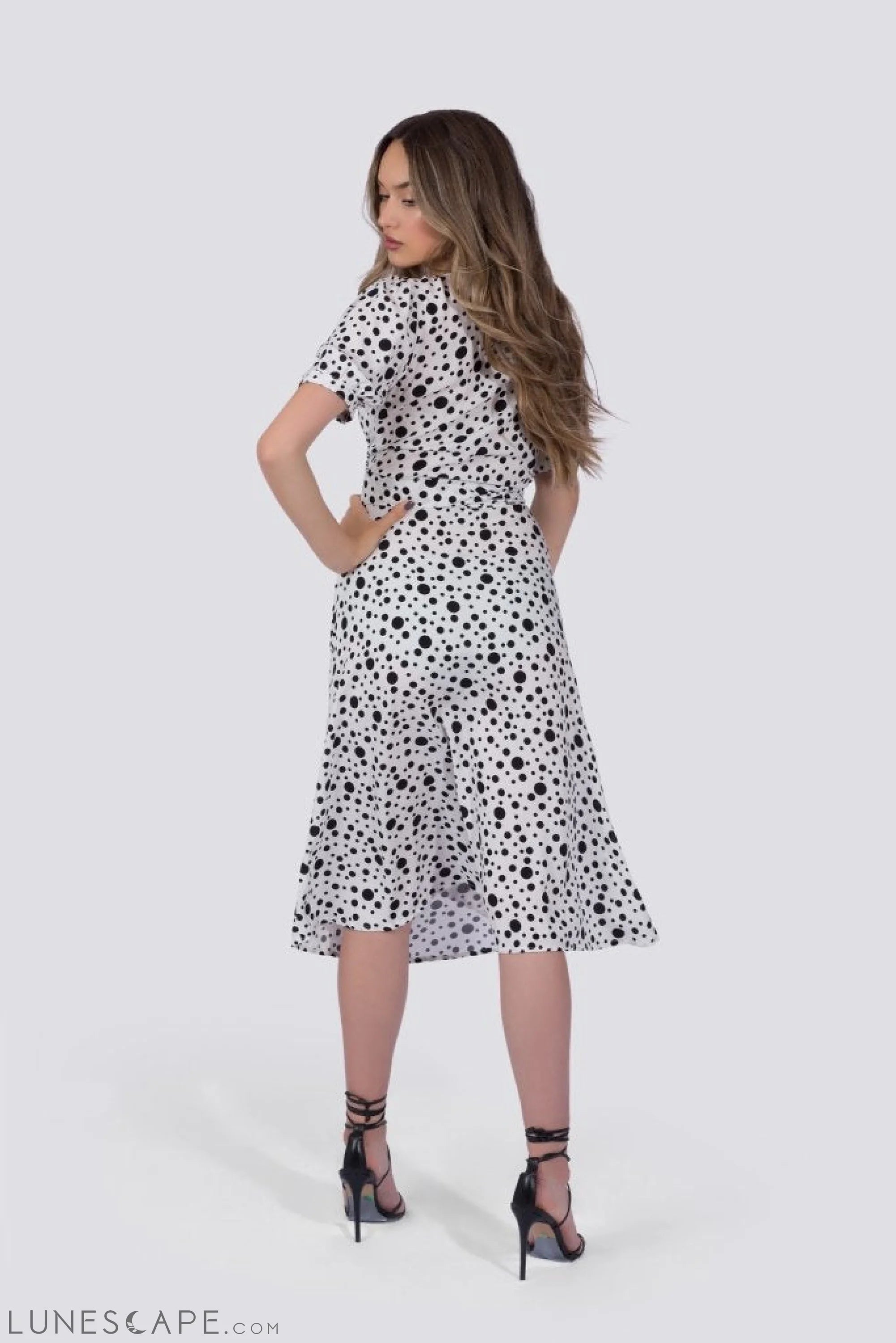 Coco Dress - White Polka Dot LUNESCAPE