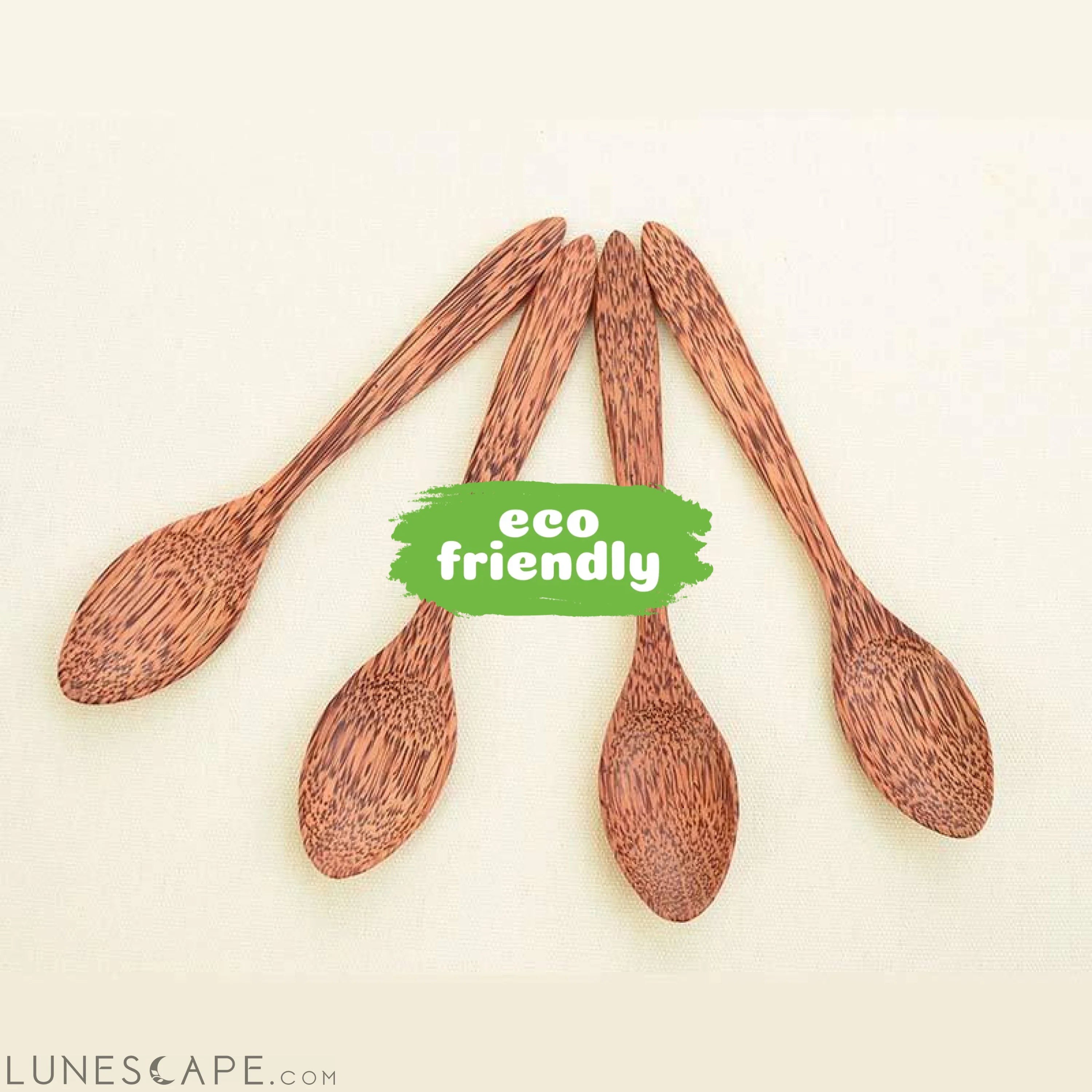 Coconut Wood Dinner Spoons - Set of 4 LUNESCAPE