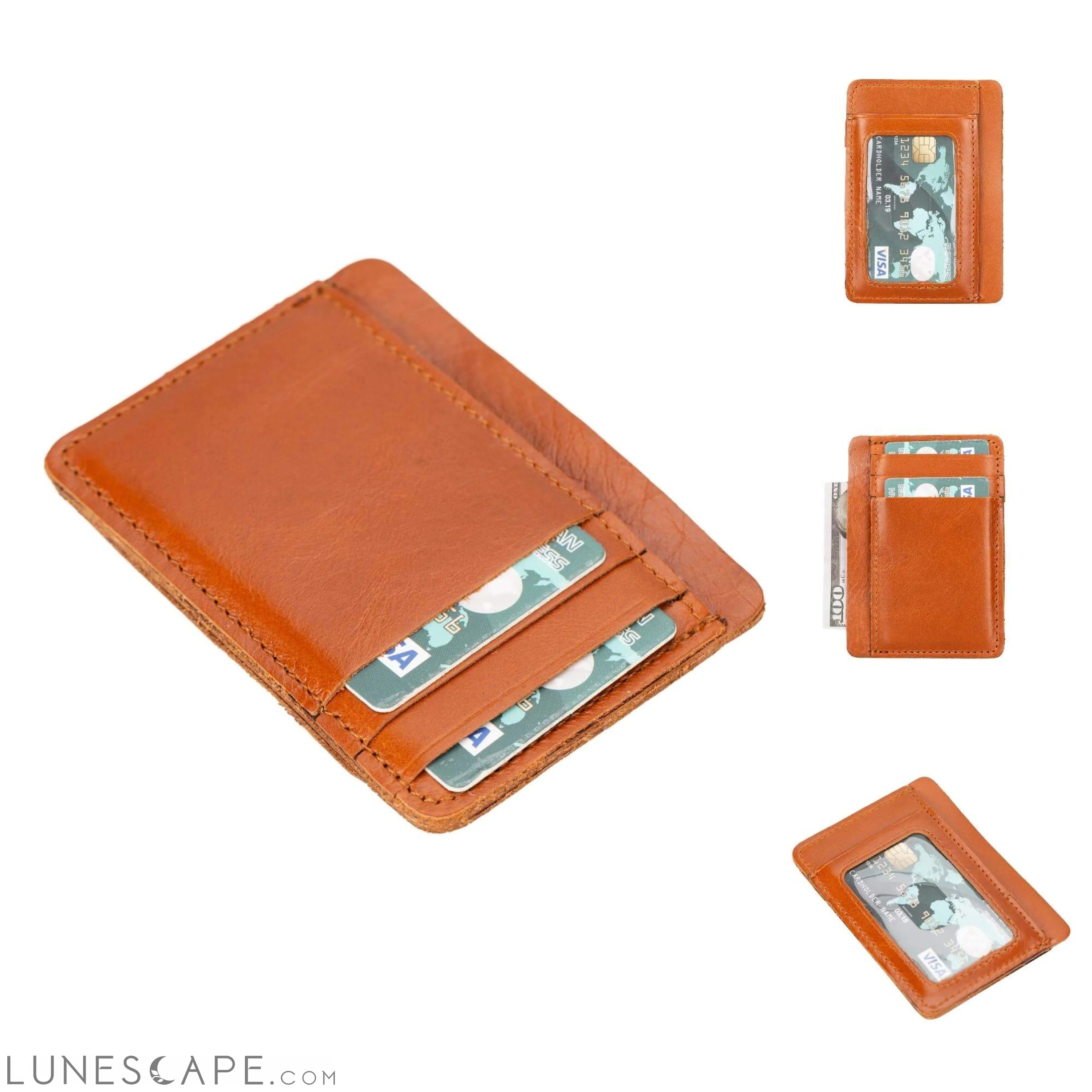 Cody Leather Card Holder and Wallet for Unisex LUNESCAPE