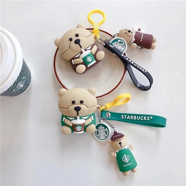 Coffee Cup Bear AirPods 1/2/3 Headphone Case LUNESCAPE