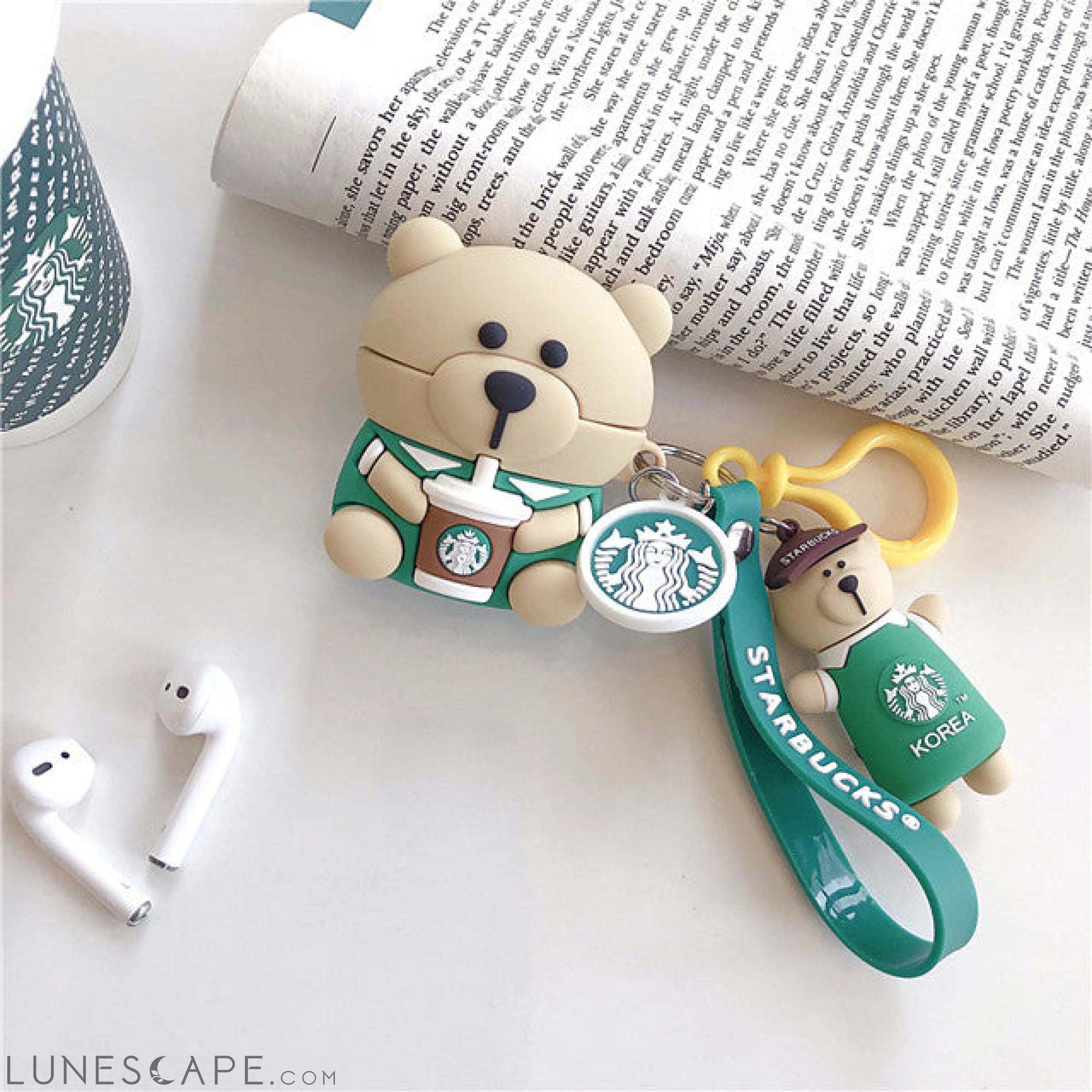 Coffee Cup Bear AirPods 1/2/3 Headphone Case LUNESCAPE