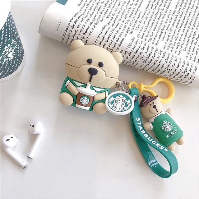 Coffee Cup Bear AirPods 1/2/3 Headphone Case LUNESCAPE
