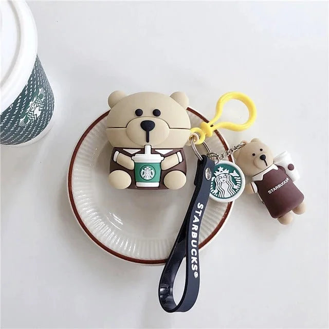 Coffee Cup Bear AirPods 1/2/3 Headphone Case LUNESCAPE