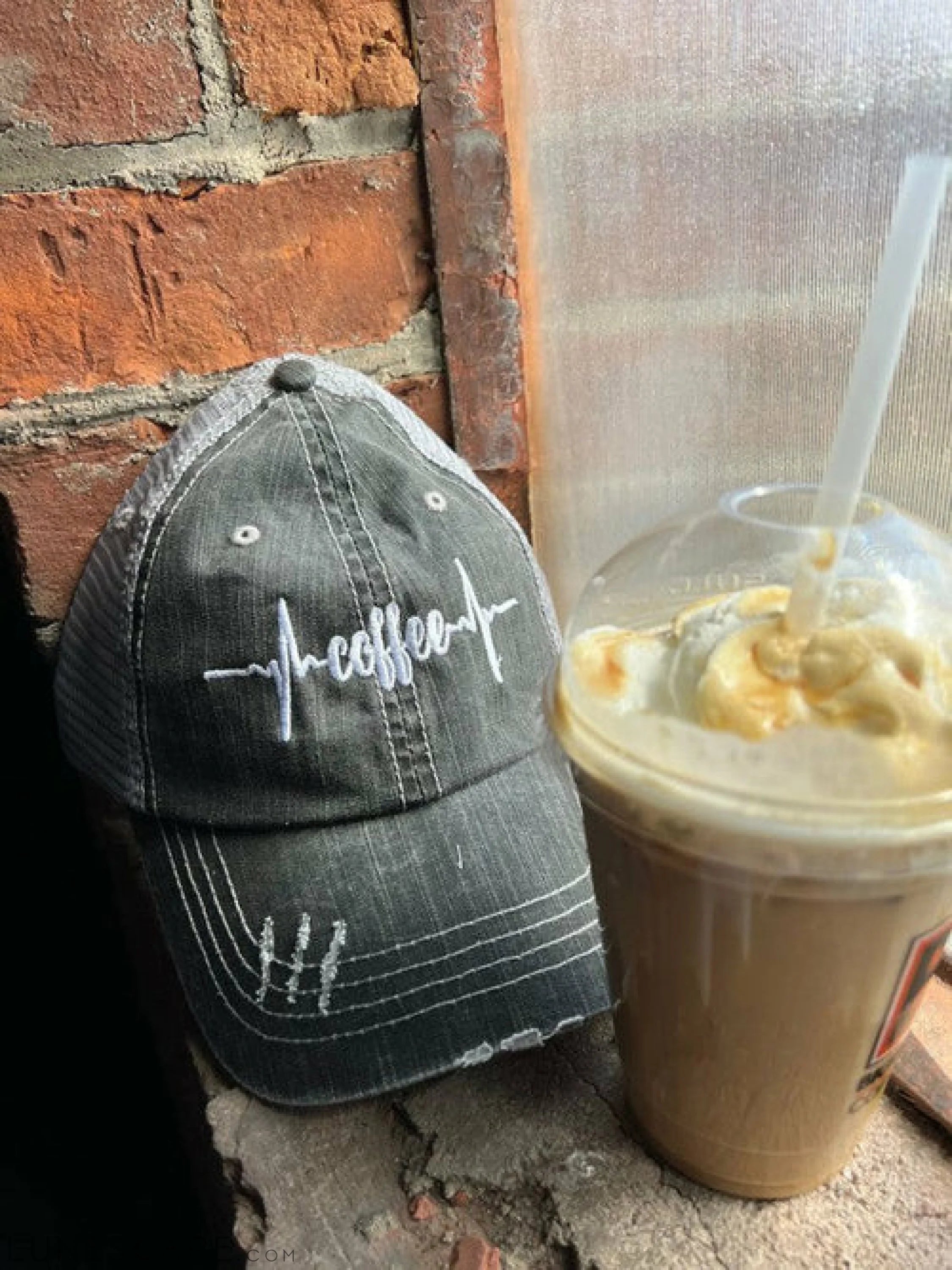 Coffee Heartbeat Trucker Hat LUNESCAPE