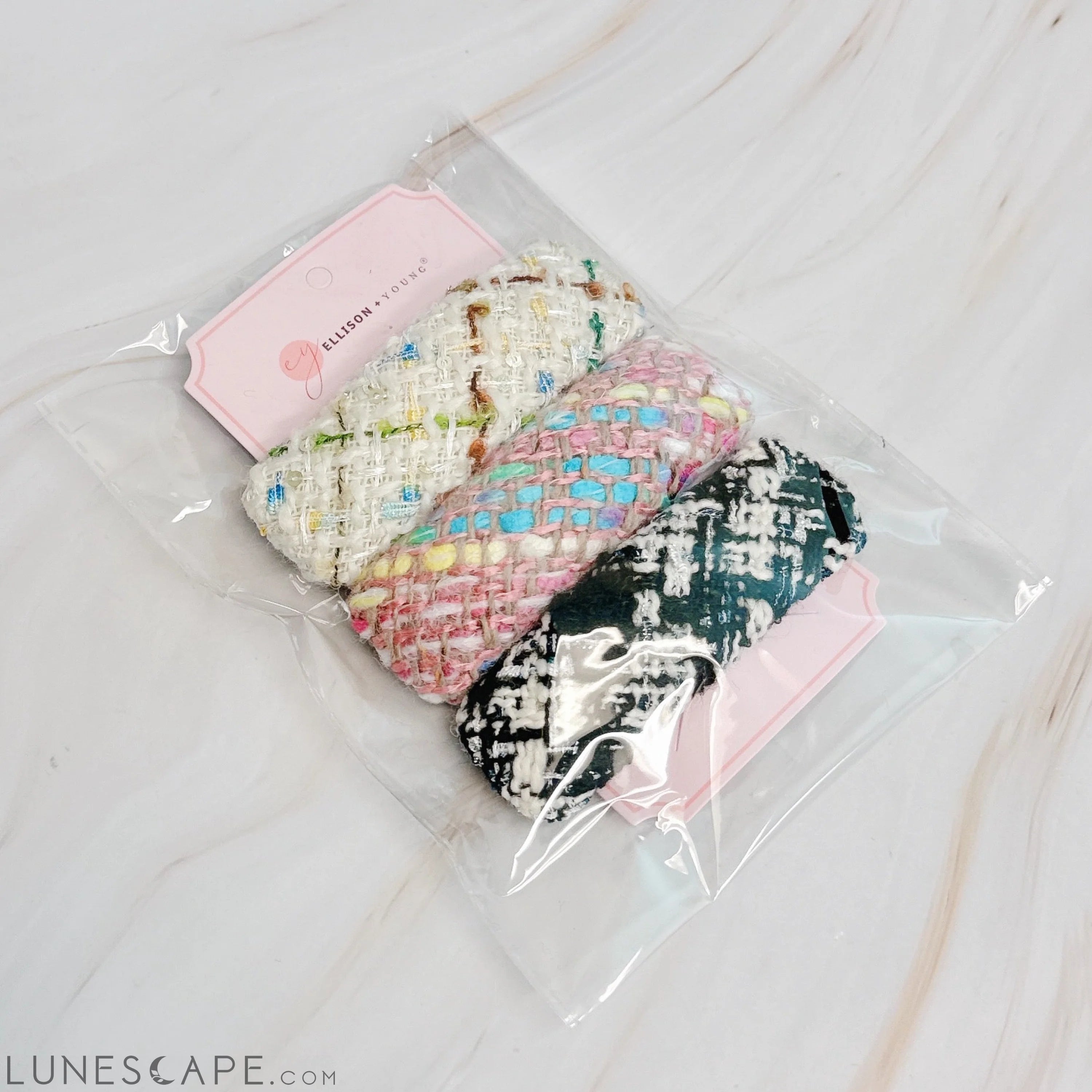 Color Breeze Tweed Hair Clip Set of 3 LUNESCAPE
