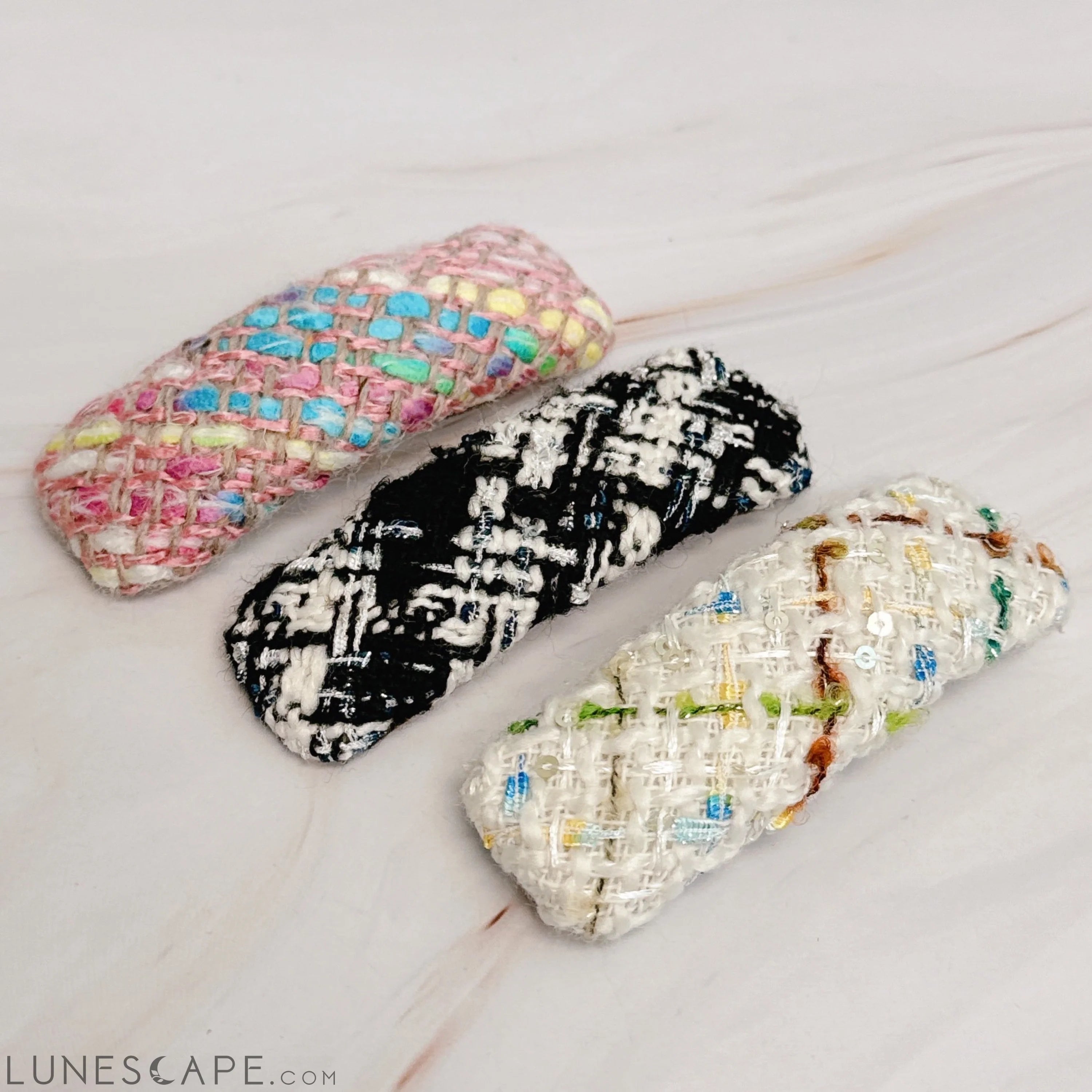 Color Breeze Tweed Hair Clip Set of 3 LUNESCAPE