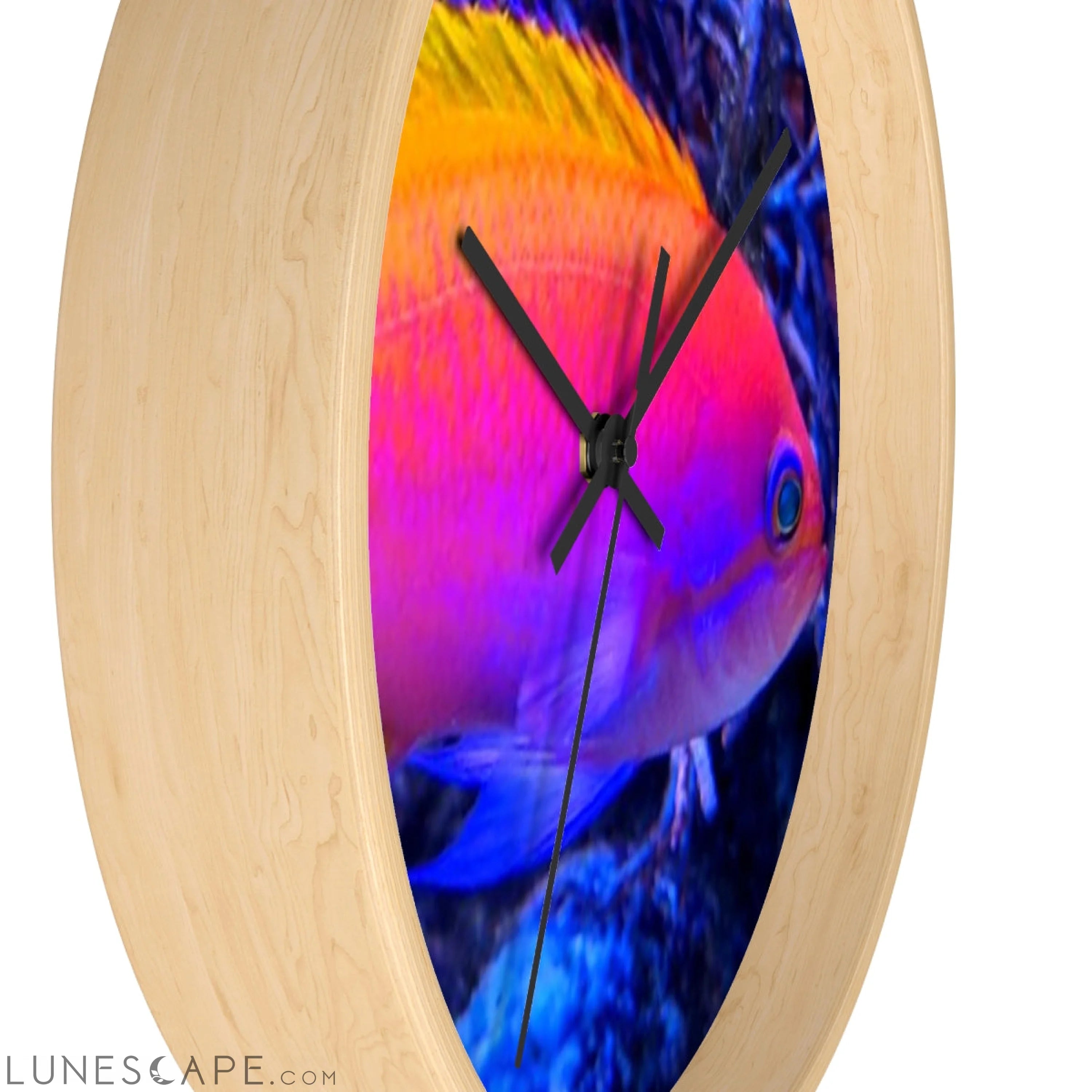 Colored Fish Wall clock LUNESCAPE