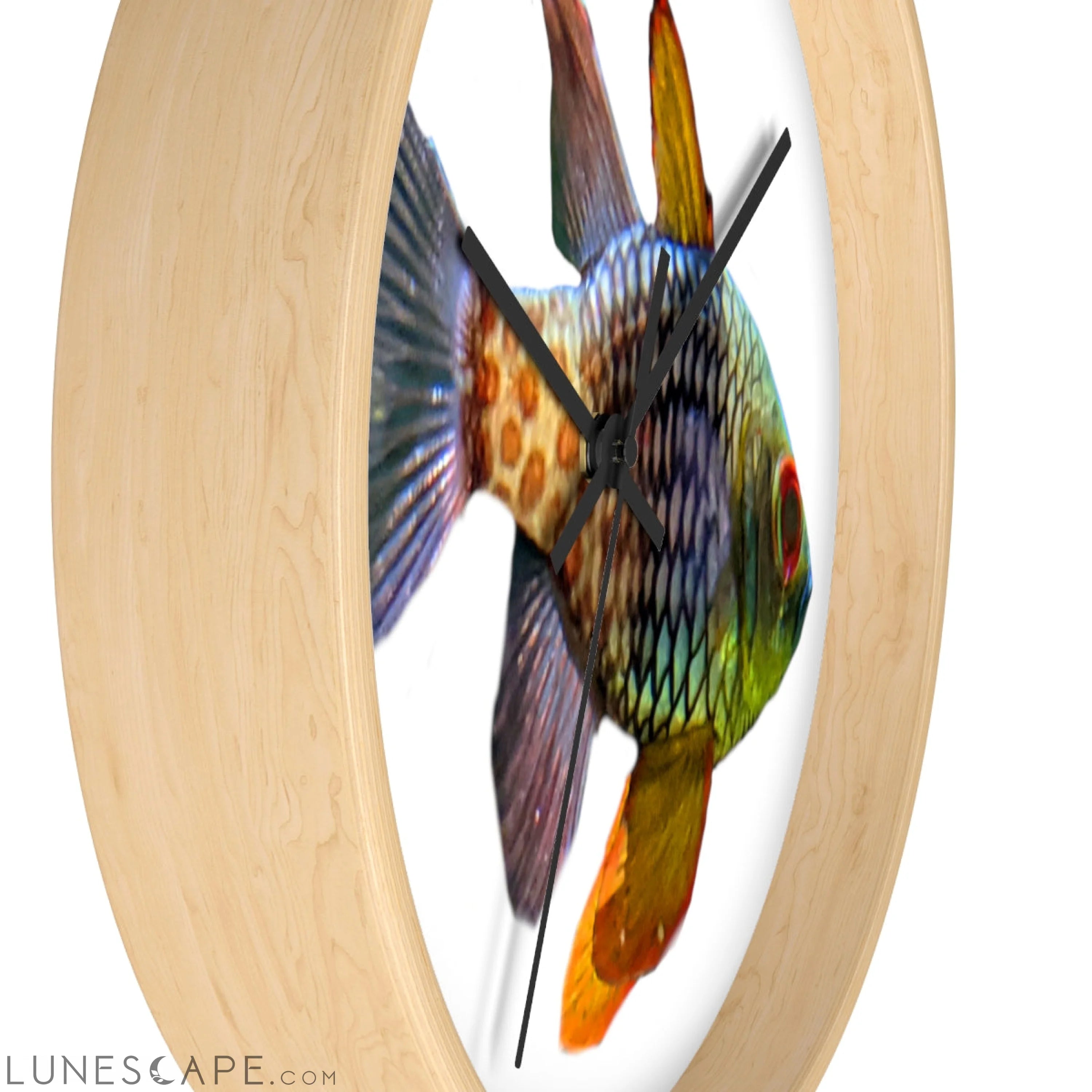 Colored Fish Wall clock LUNESCAPE