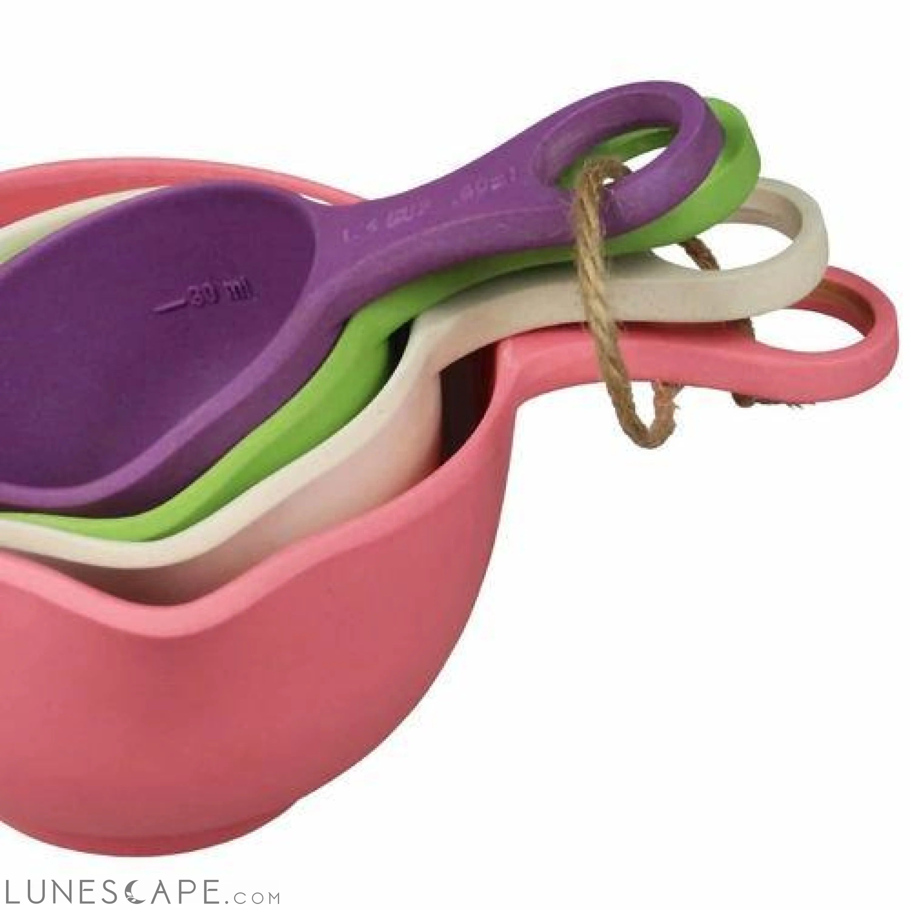 Colorful Bamboo Measuring Cups - Set of 4 LUNESCAPE