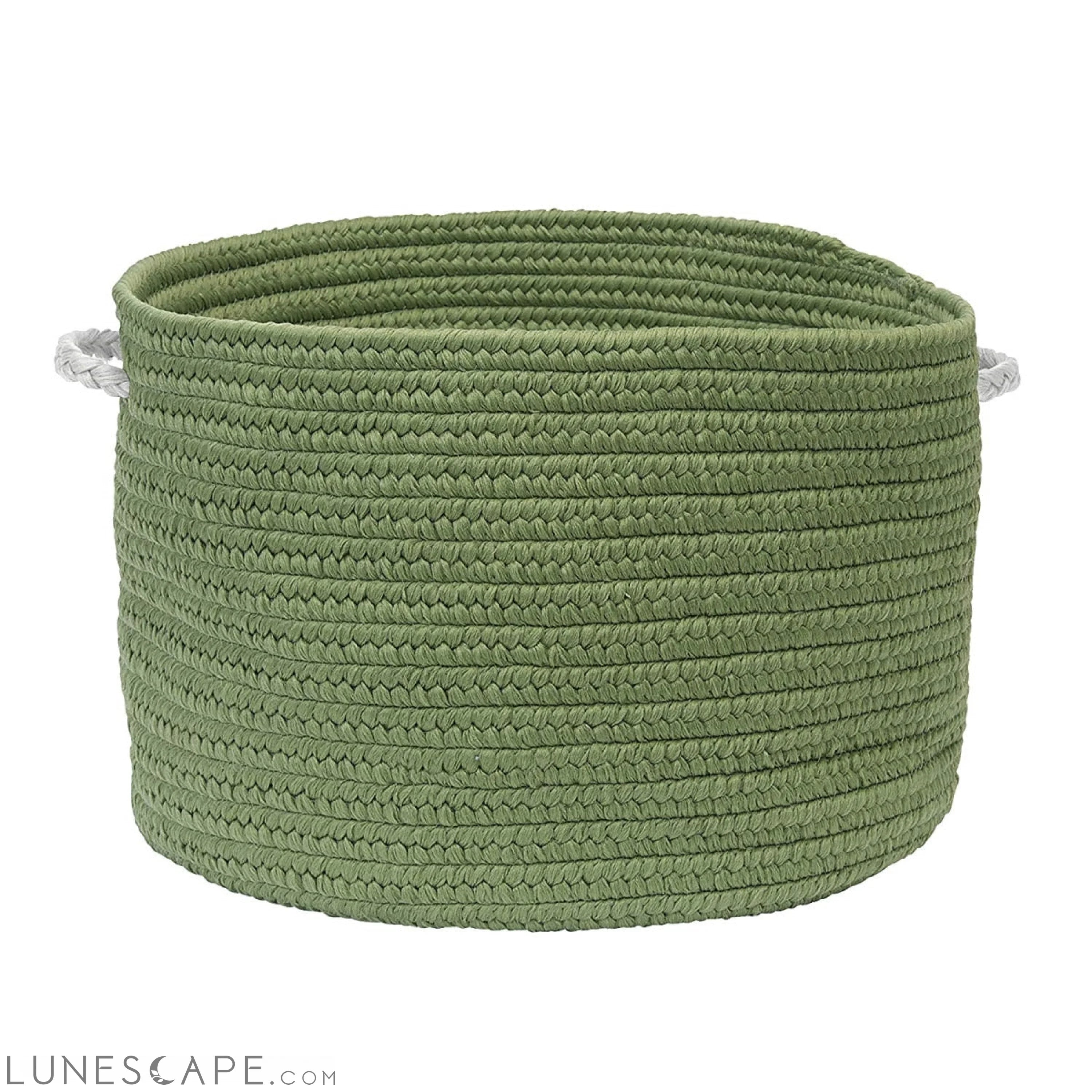 Colorful Braided Toy Basket, Emerald with Braided Handles LUNESCAPE