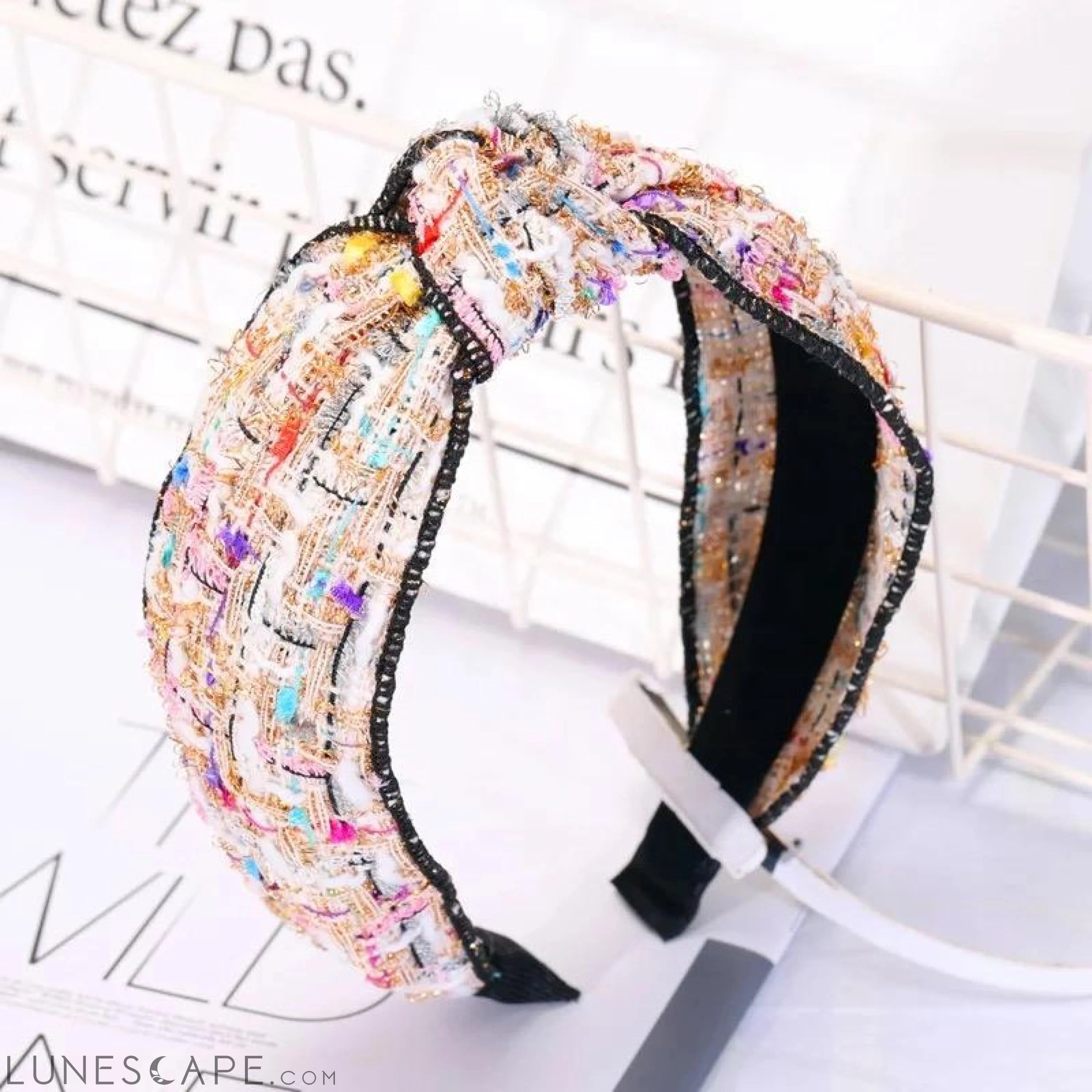 Colorful Tweed Headband LUNESCAPE