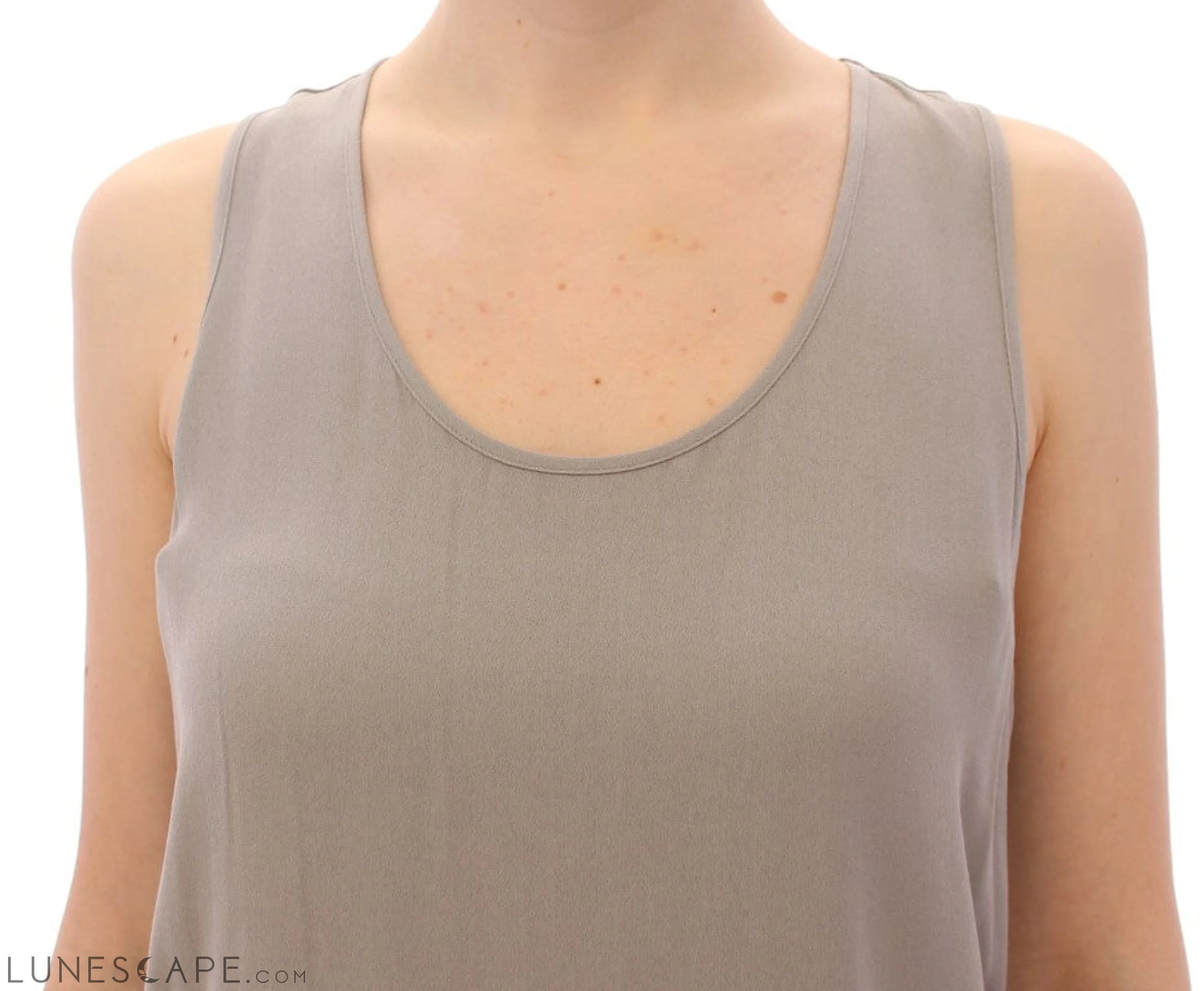 Comeforbreakfast Elegant Gray Viscose Top – Timeless Style LUNESCAPE