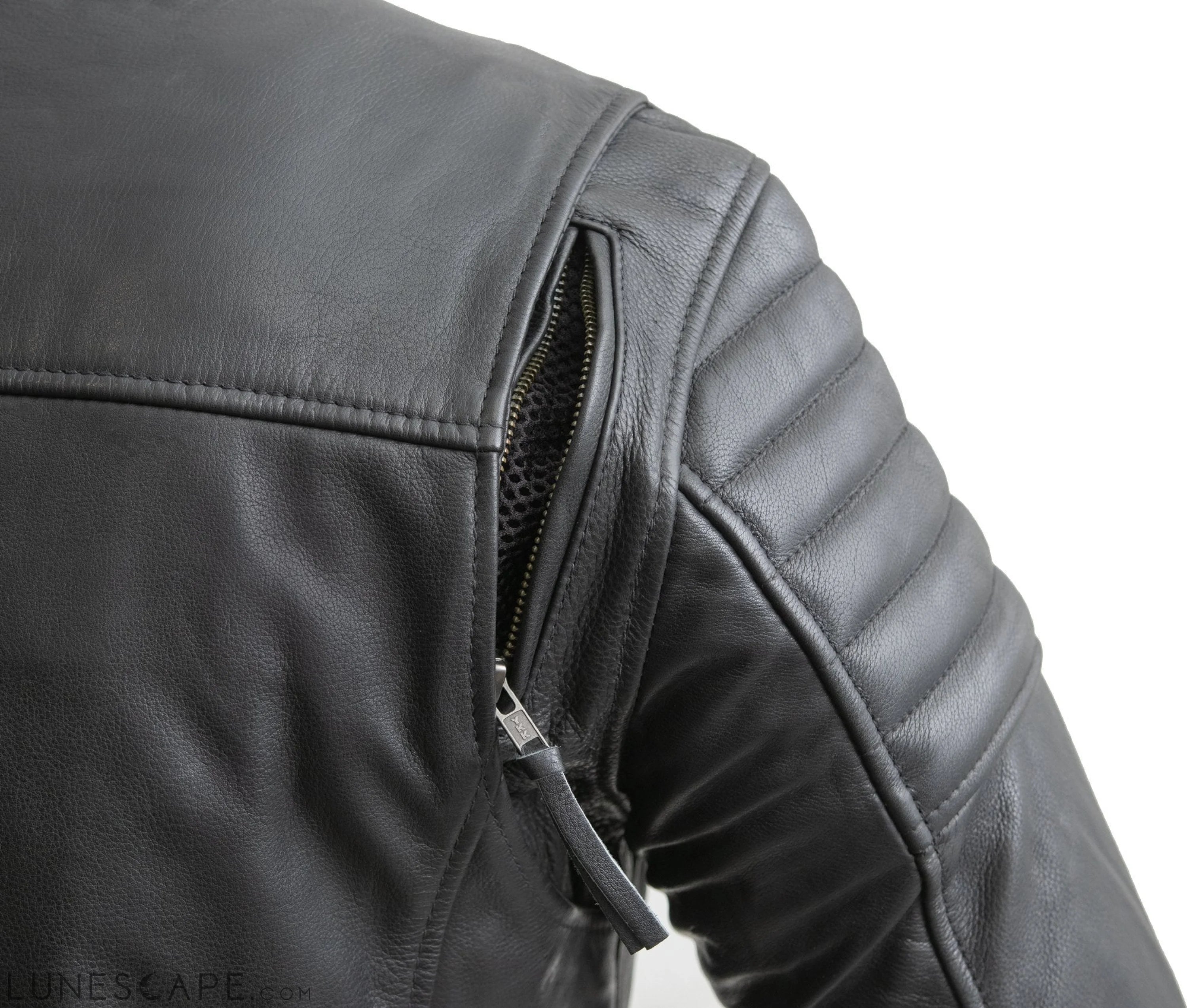Commuter - Men's Motorcycle Leather Jacket (Black) LUNESCAPE