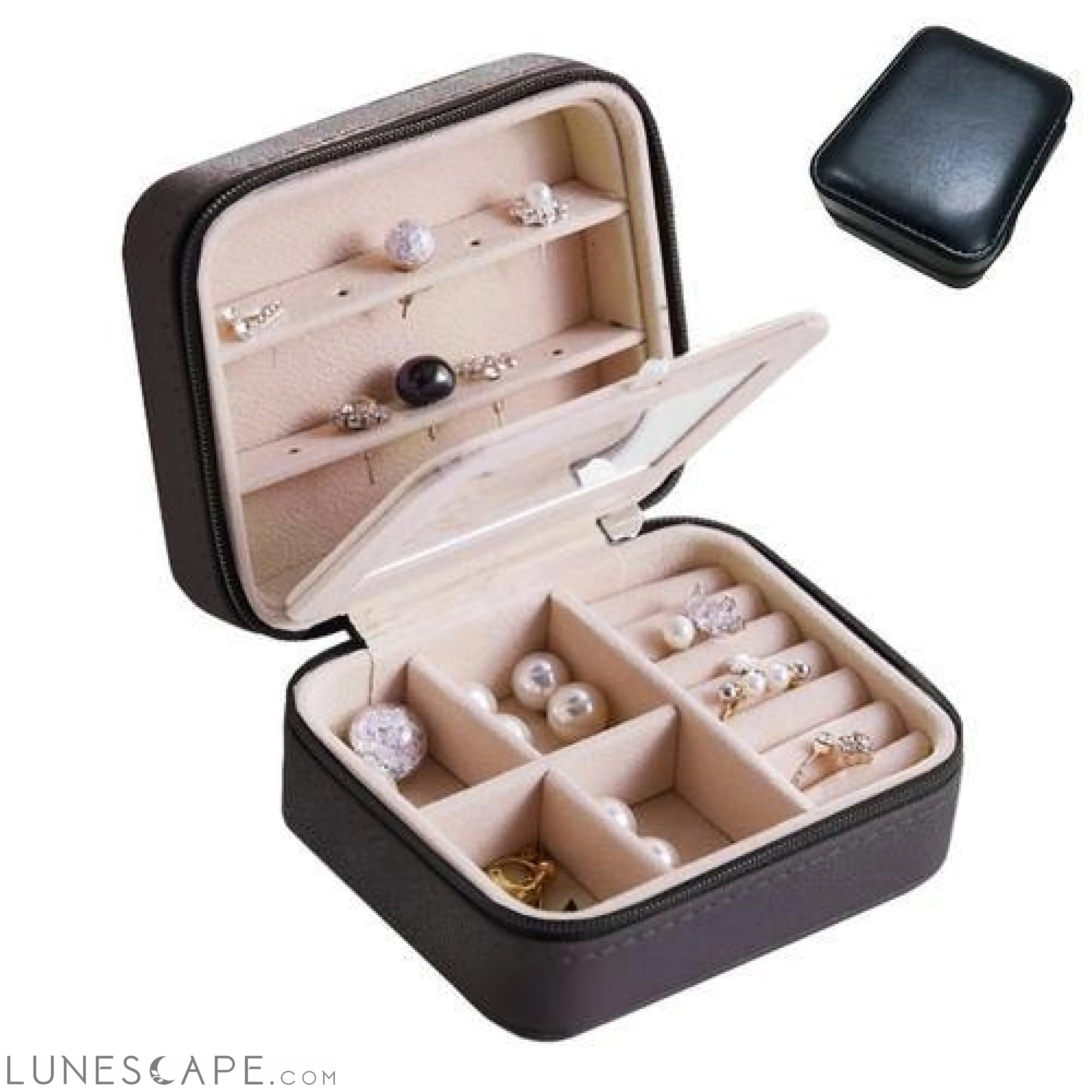 Compact Velvet Jewelry Case LUNESCAPE