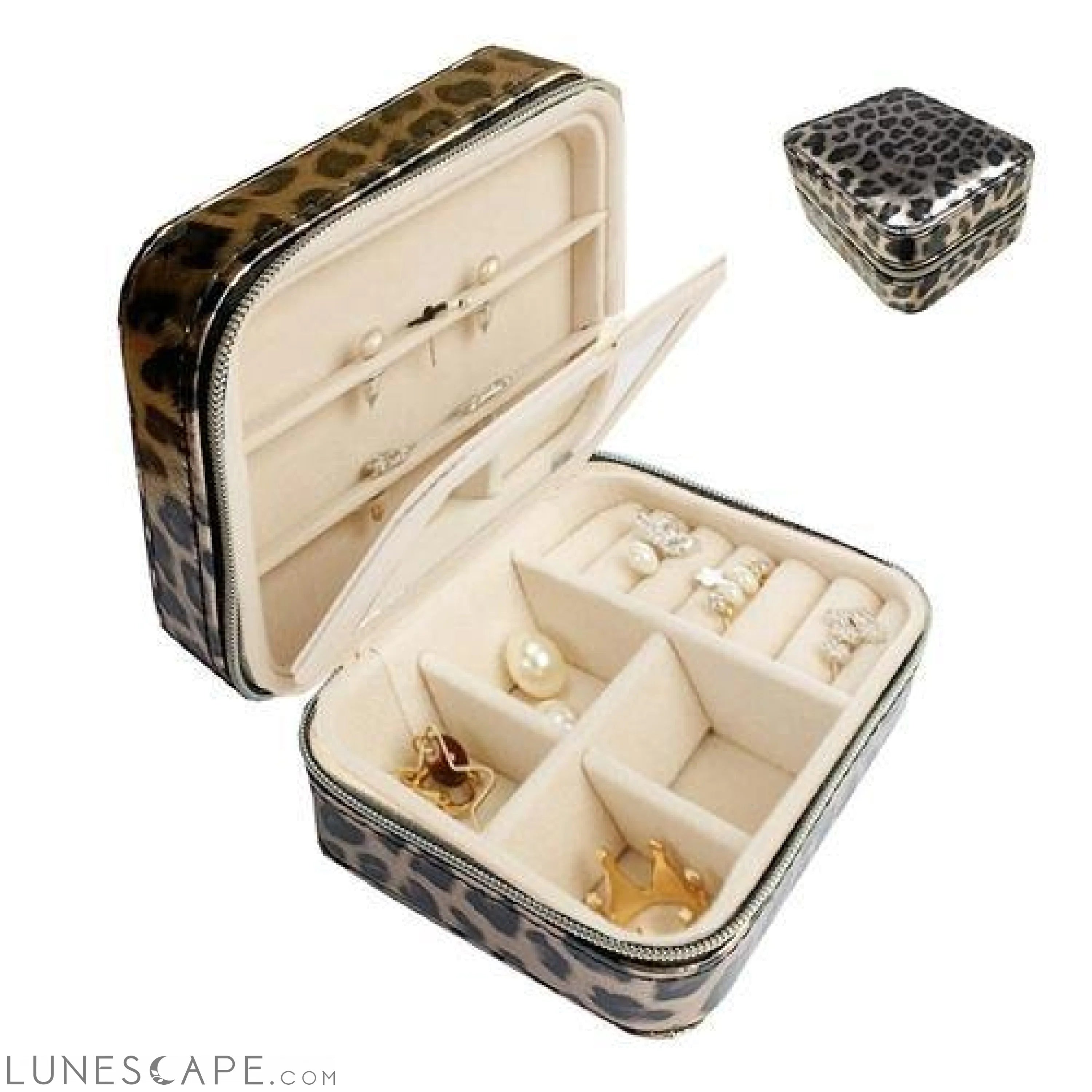 Compact Velvet Jewelry Case LUNESCAPE