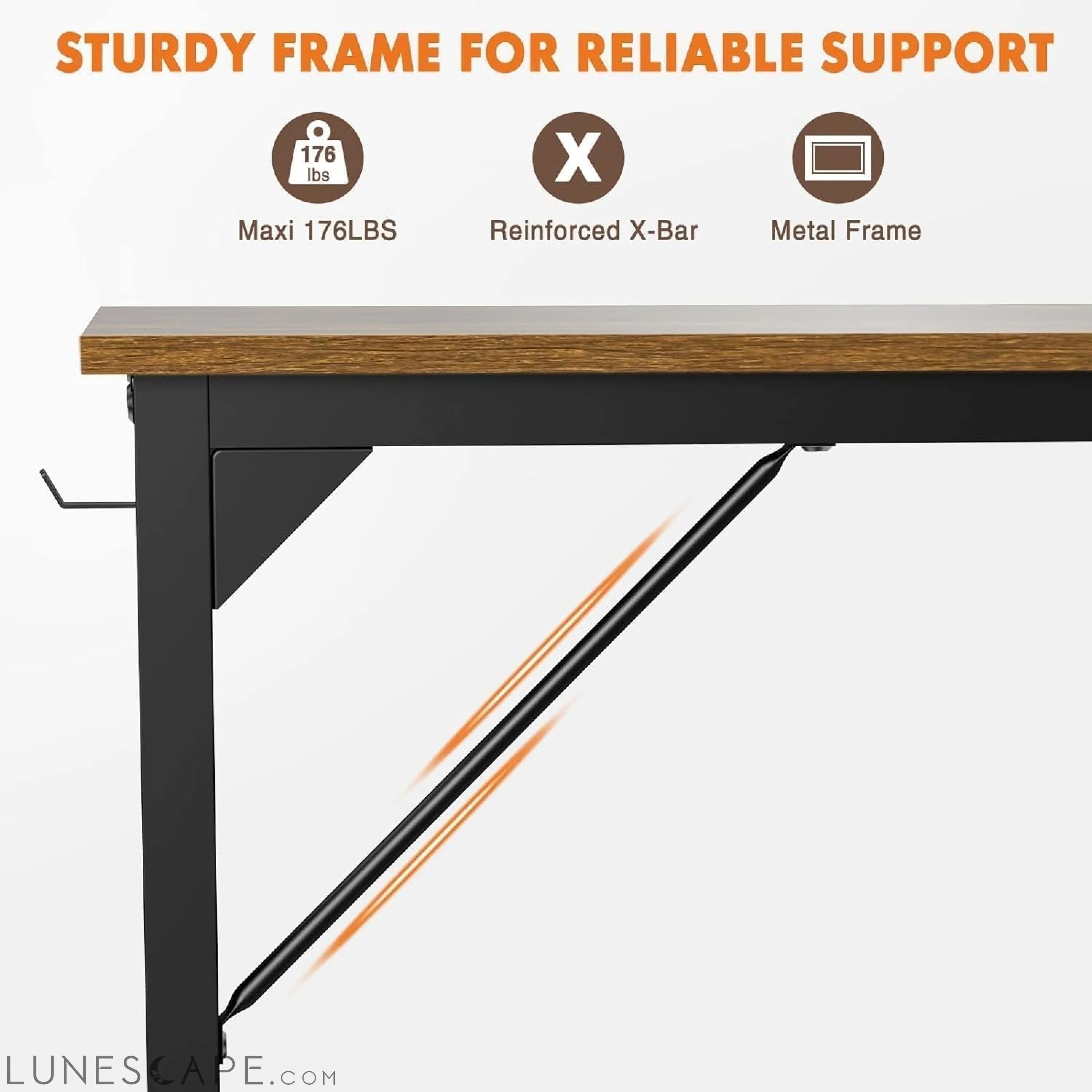 Computer Small Office Desk 32 Inch Student Kids Study Writing Work LUNESCAPE