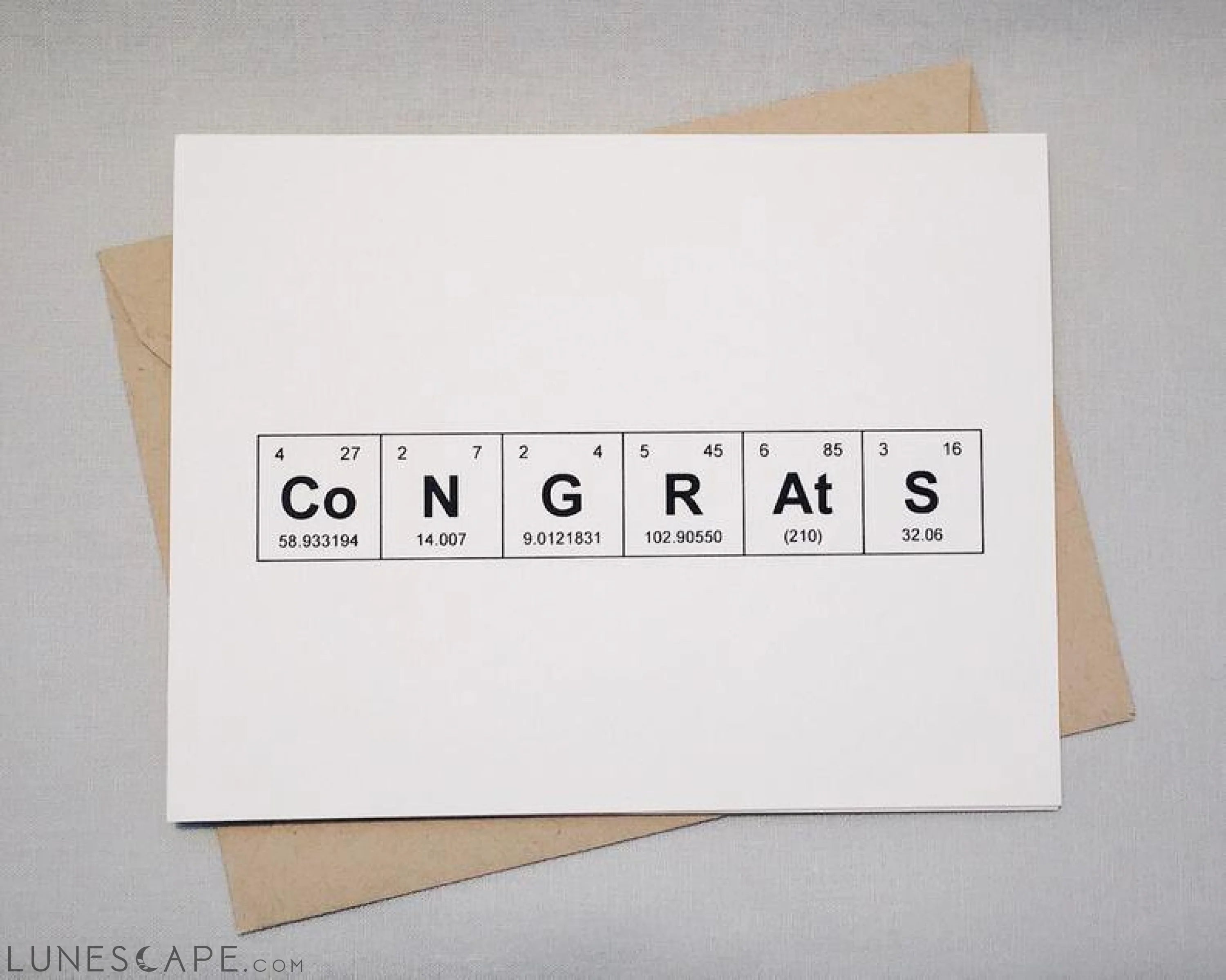 Congrats Greeting Card LUNESCAPE