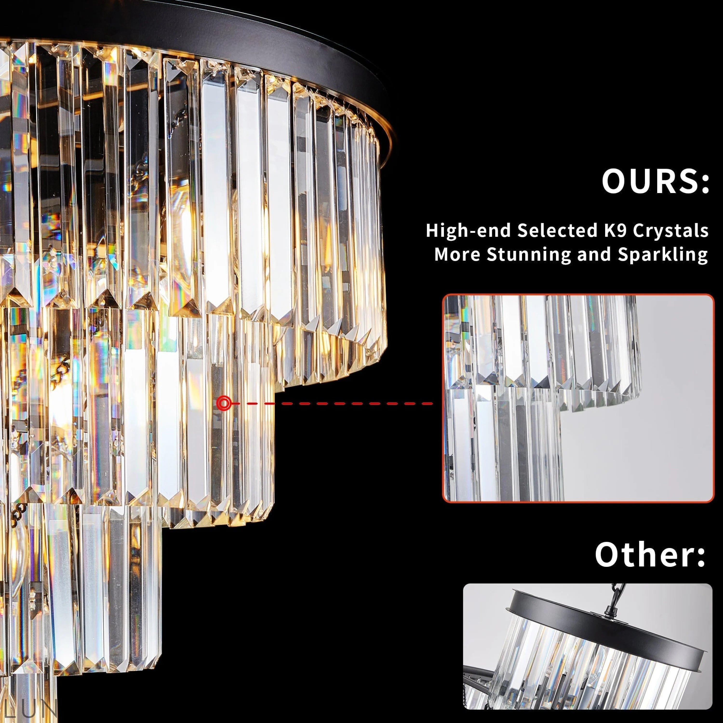 Contemporary Crystal Modern Chandeliers Crystal Ceiling Chandelier 4 LUNESCAPE