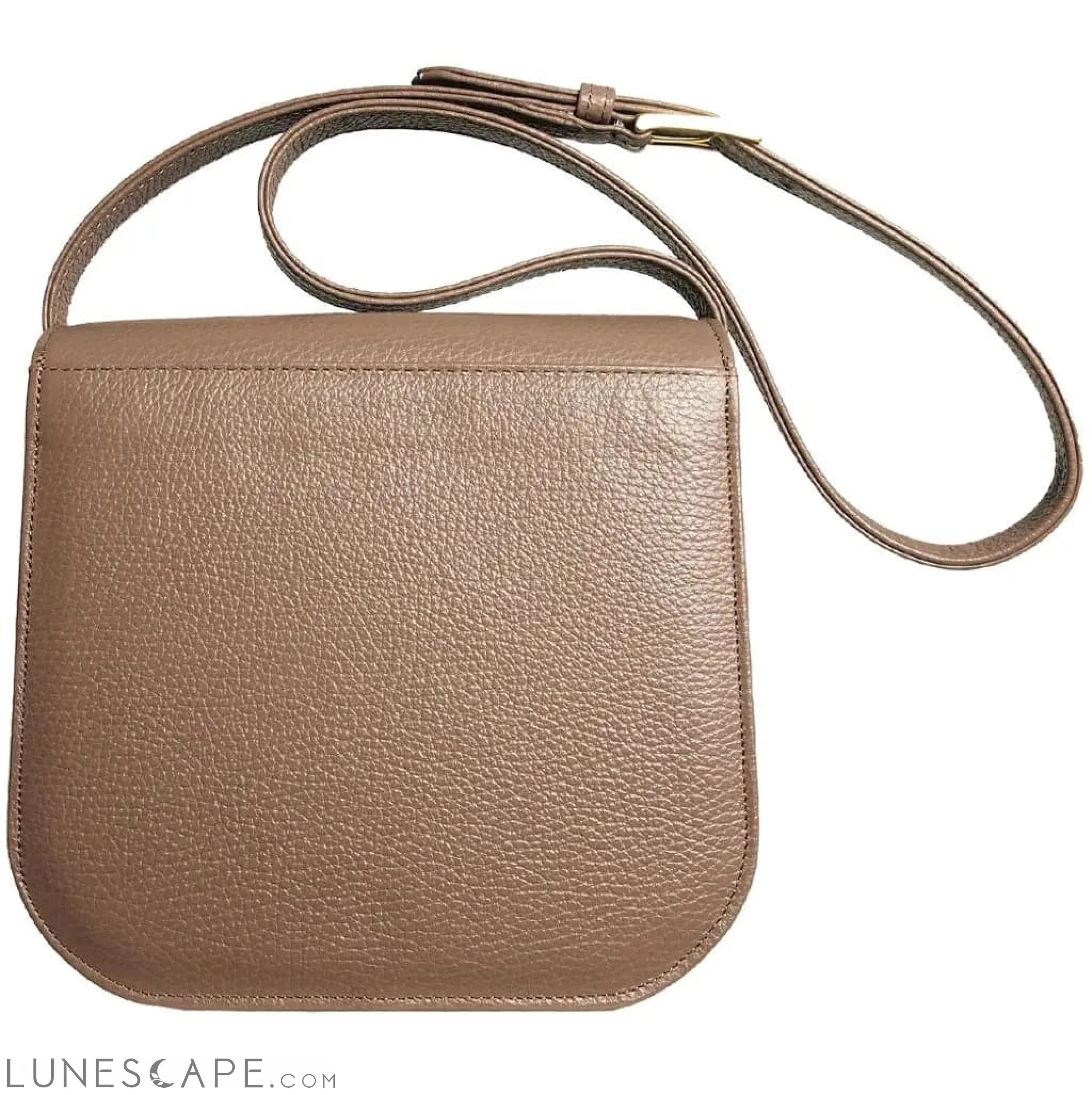 Convertible Shoulder Bag / Clutch (Taupe / Red) LUNESCAPE