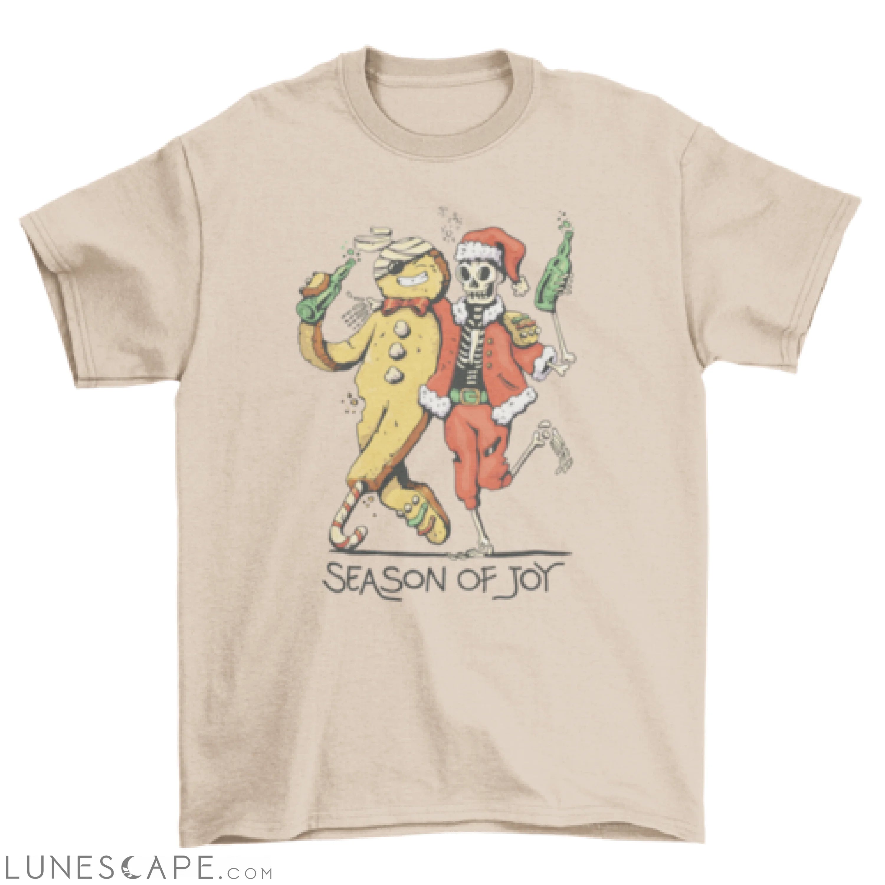 Cool anti Christmas skeleton t-shirt LUNESCAPE