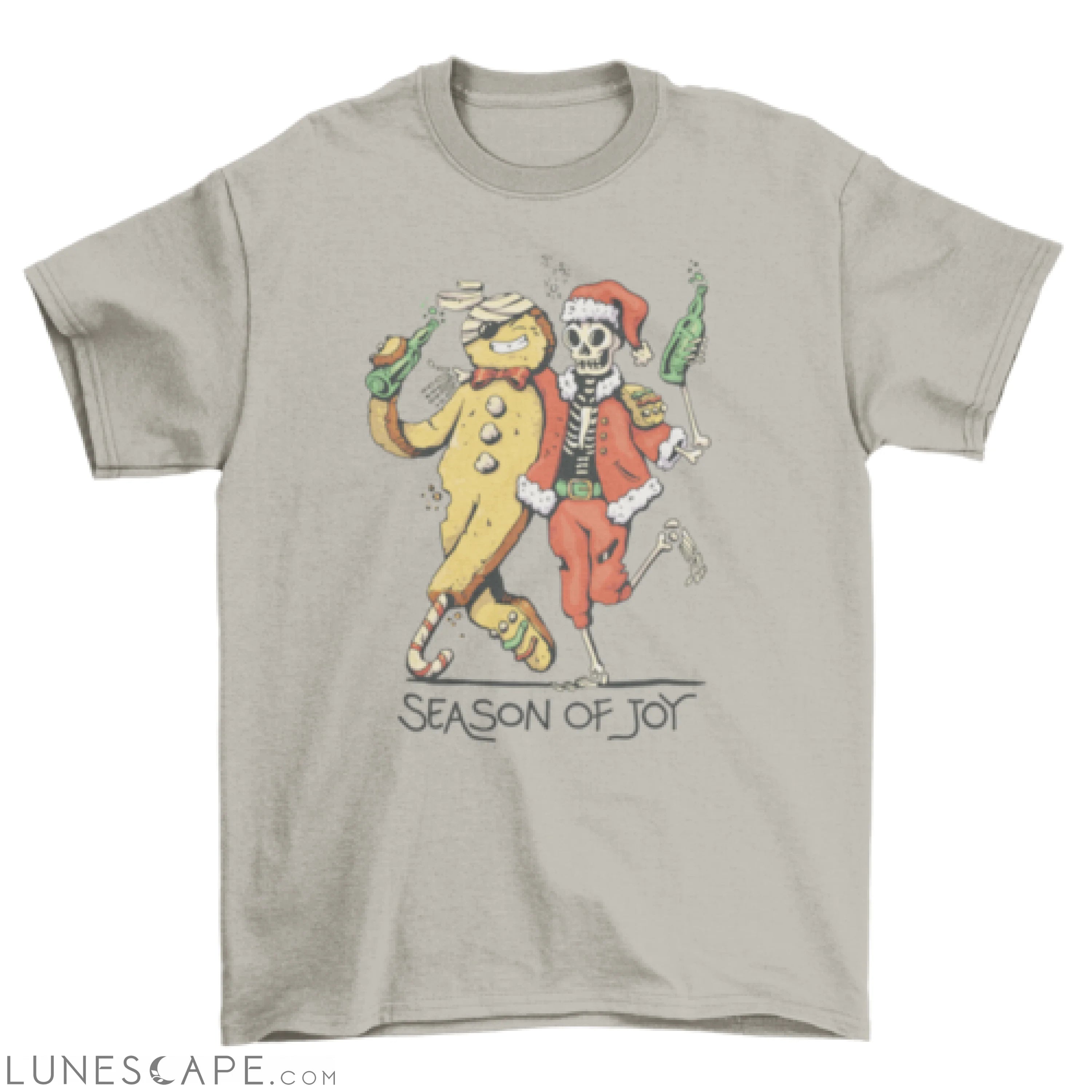 Cool anti Christmas skeleton t-shirt LUNESCAPE