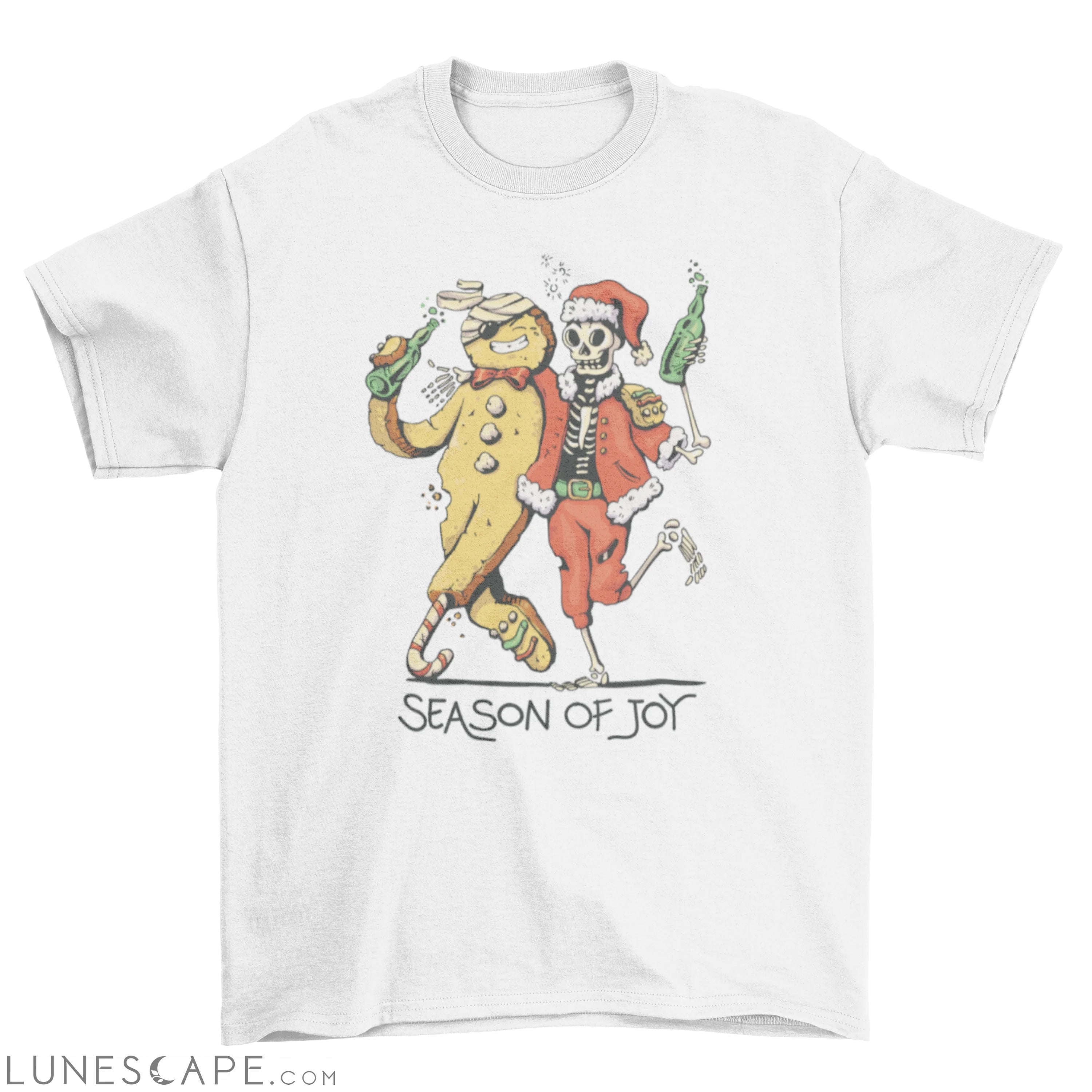 Cool anti Christmas skeleton t-shirt LUNESCAPE