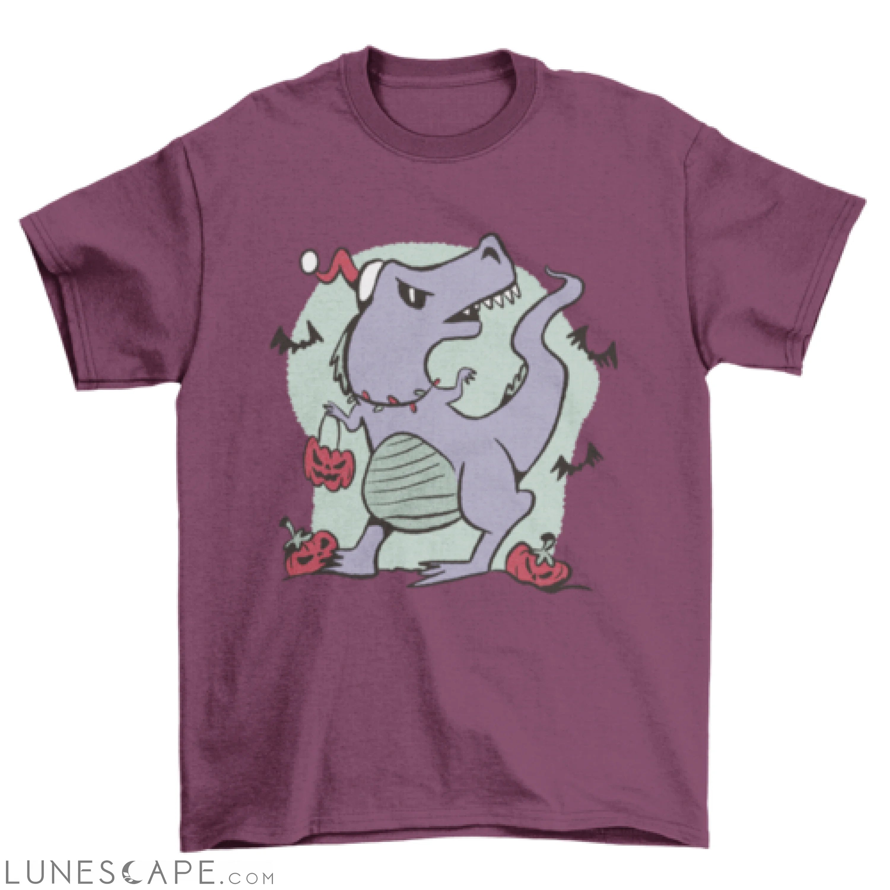 Cool Halloween-Christmas t-rex t-shirt LUNESCAPE