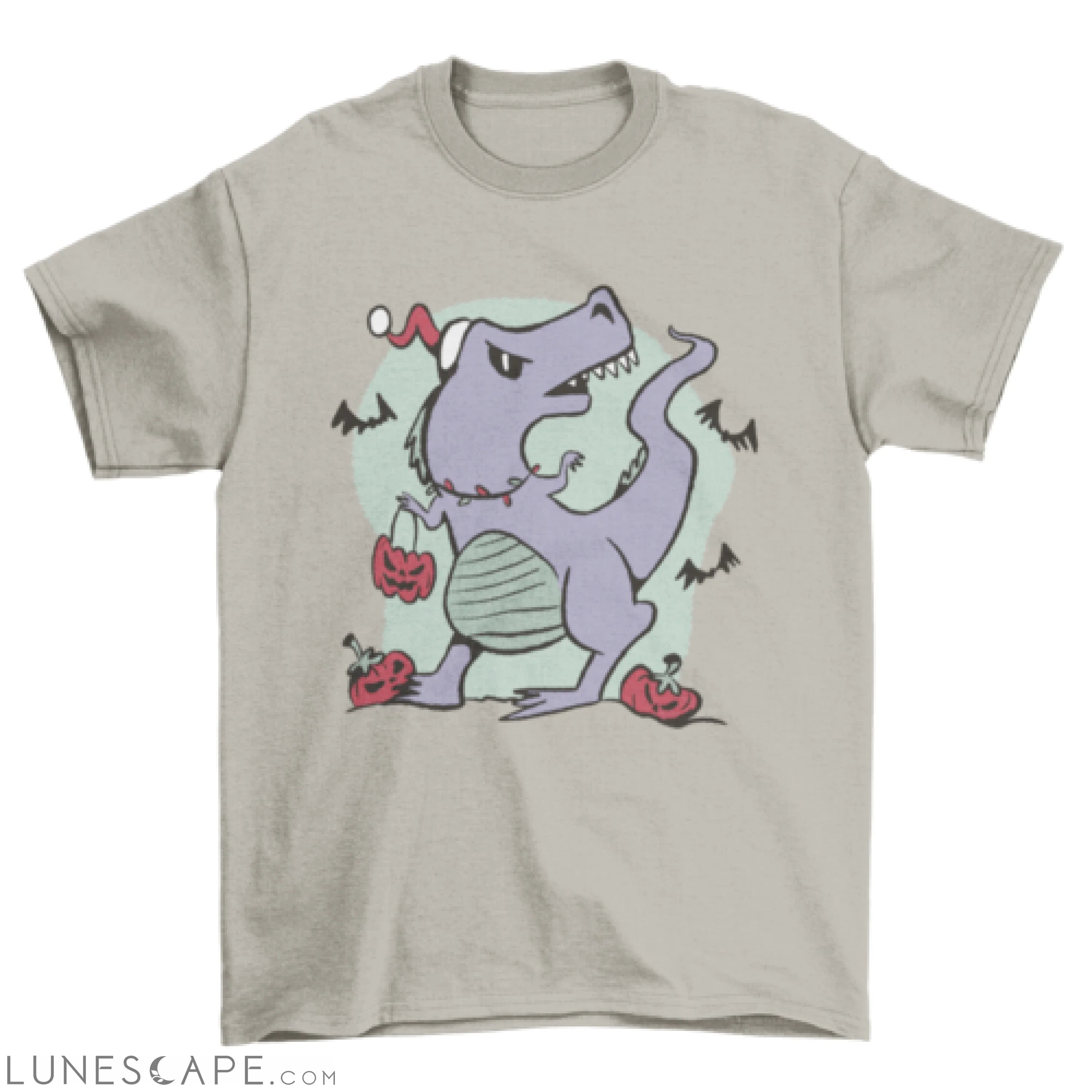 Cool Halloween-Christmas t-rex t-shirt LUNESCAPE