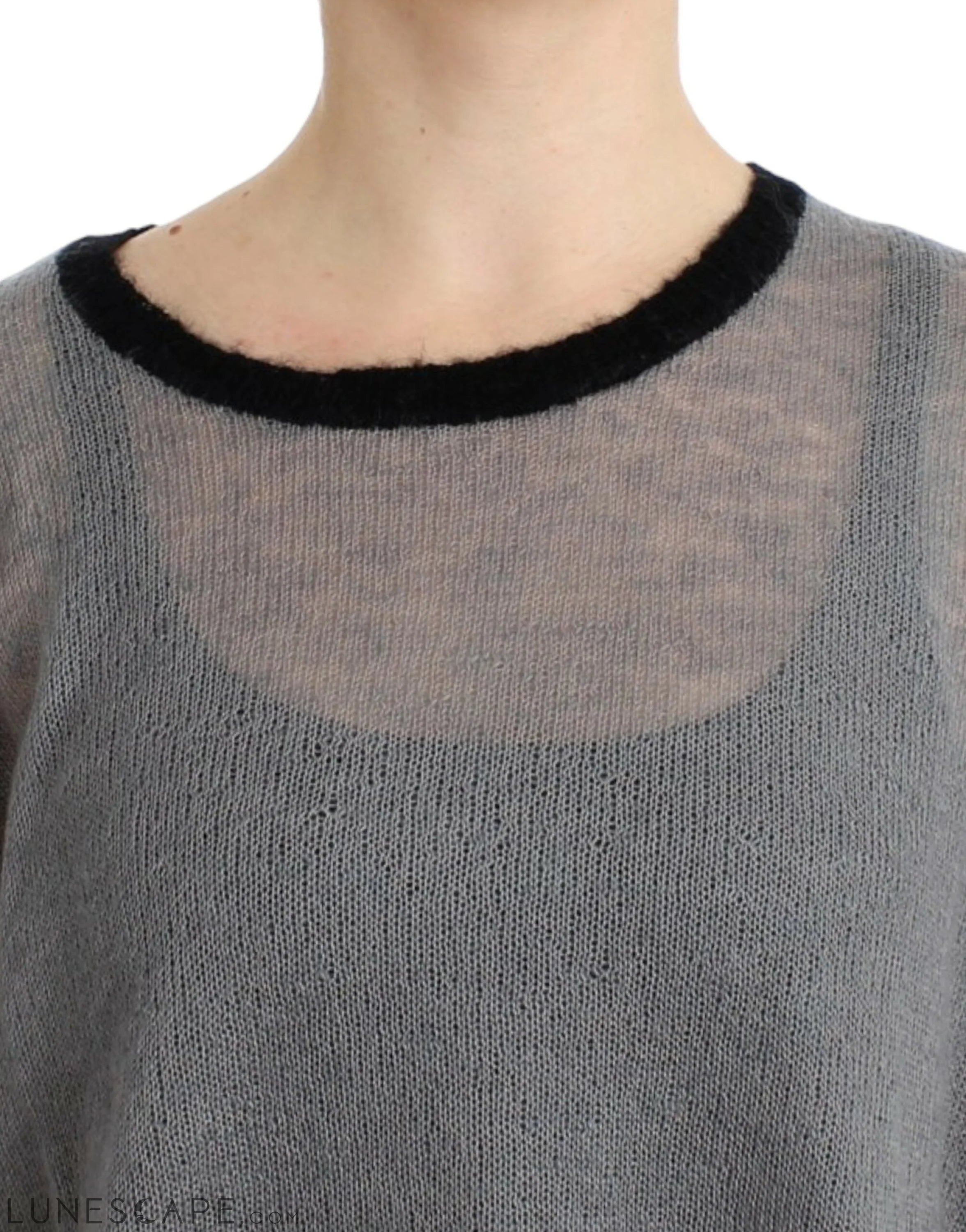 Costume National Chic Asymmetric Embellished Knit Sweater LUNESCAPE