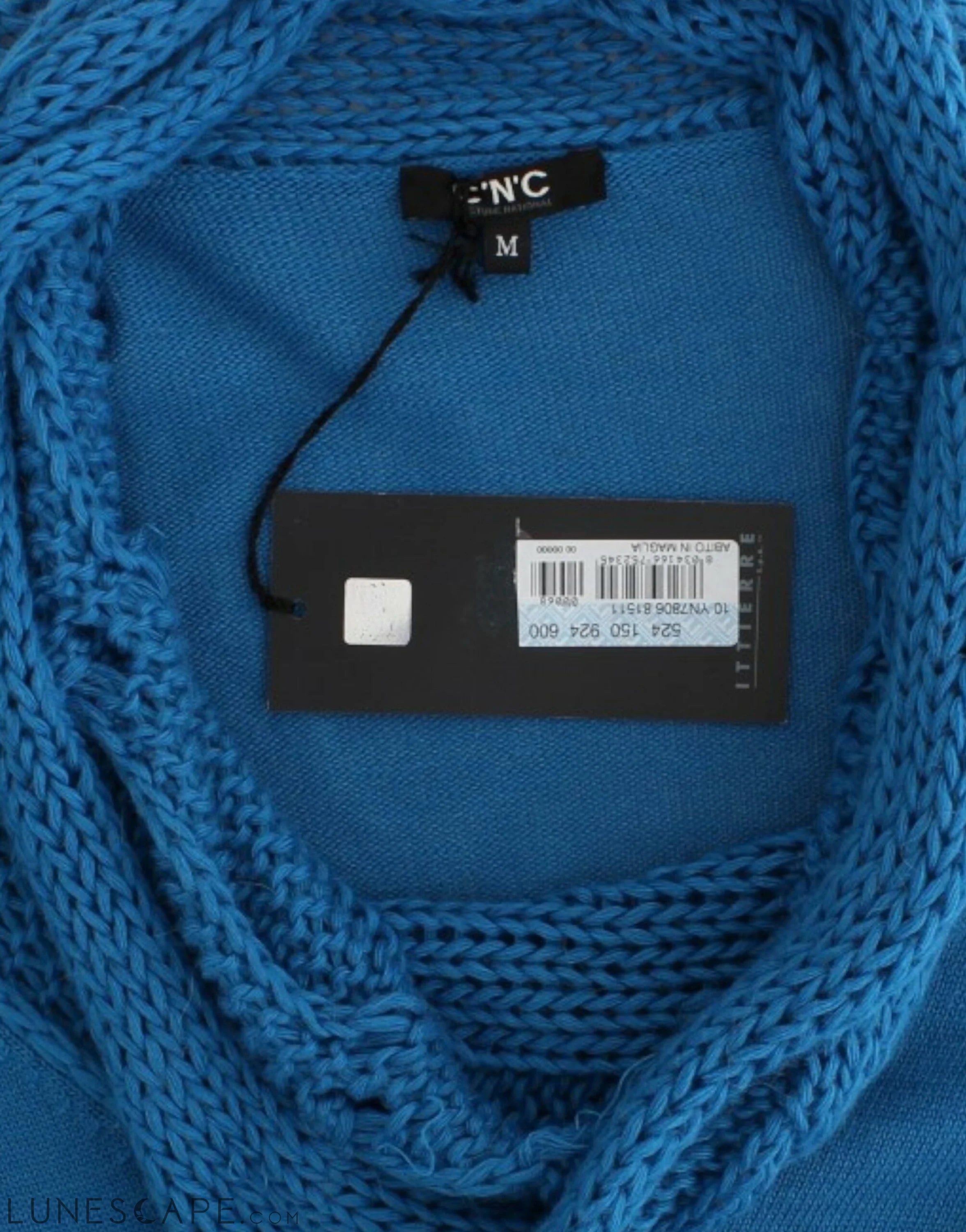 Costume National Chic Blue Scoop Neck Knit Sweater LUNESCAPE