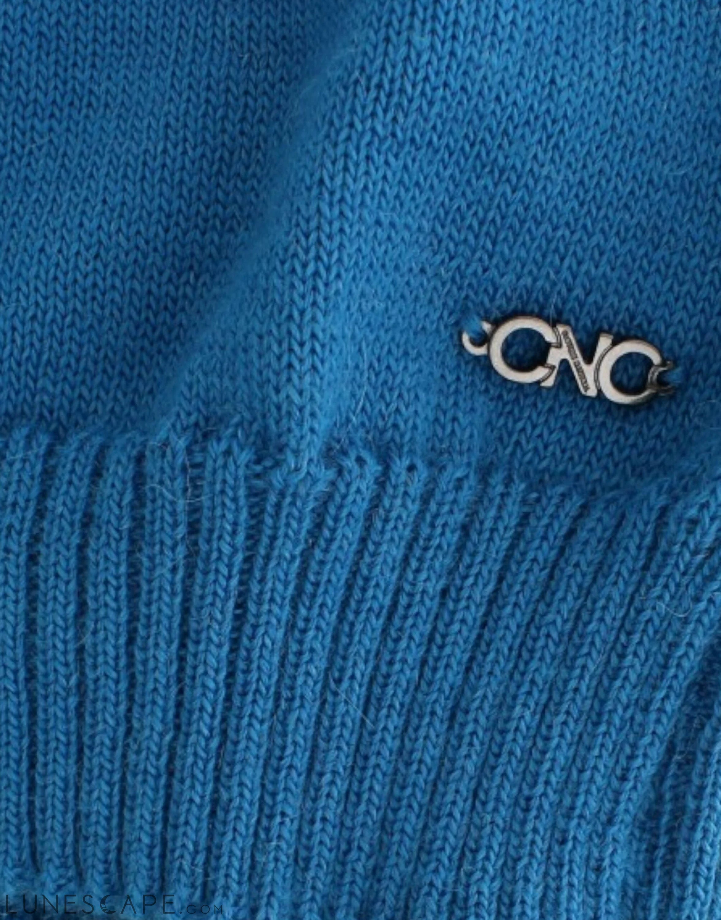 Costume National Chic Blue Scoop Neck Knit Sweater LUNESCAPE